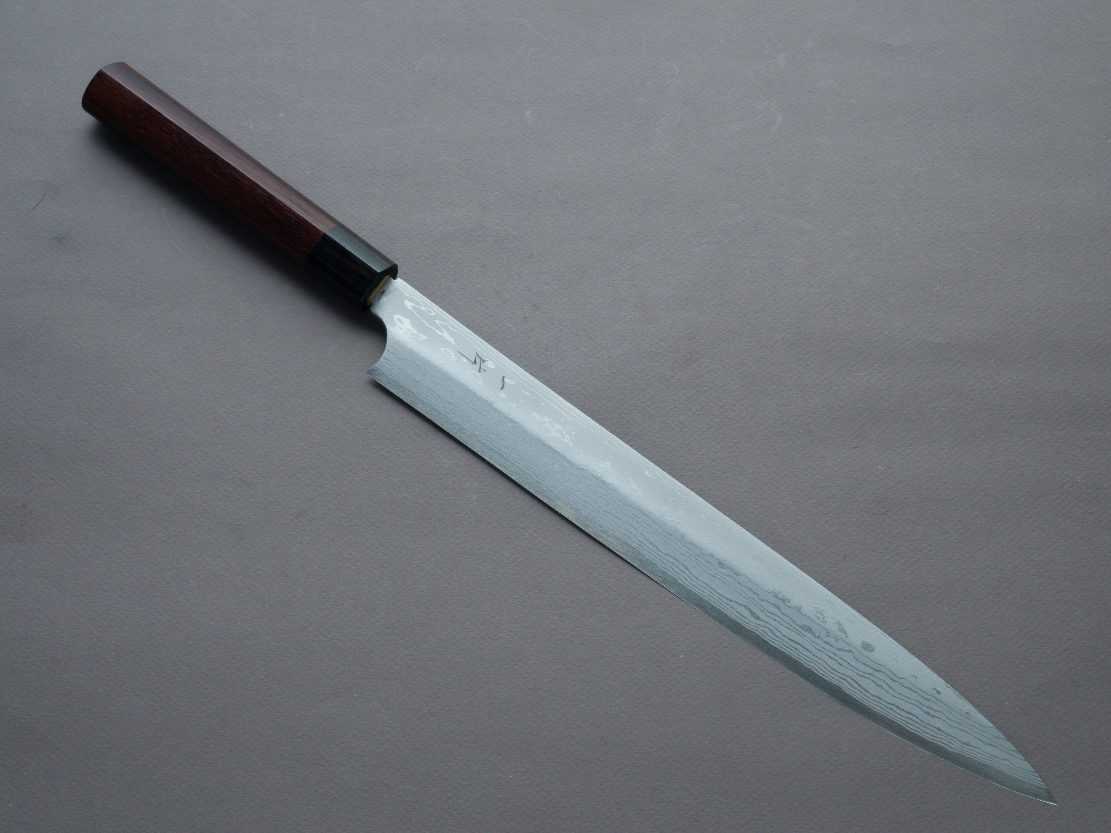 Hitohira - Echizen - Blue #2 - Damascus - 300mm Yanagiba - Rosewood Handle