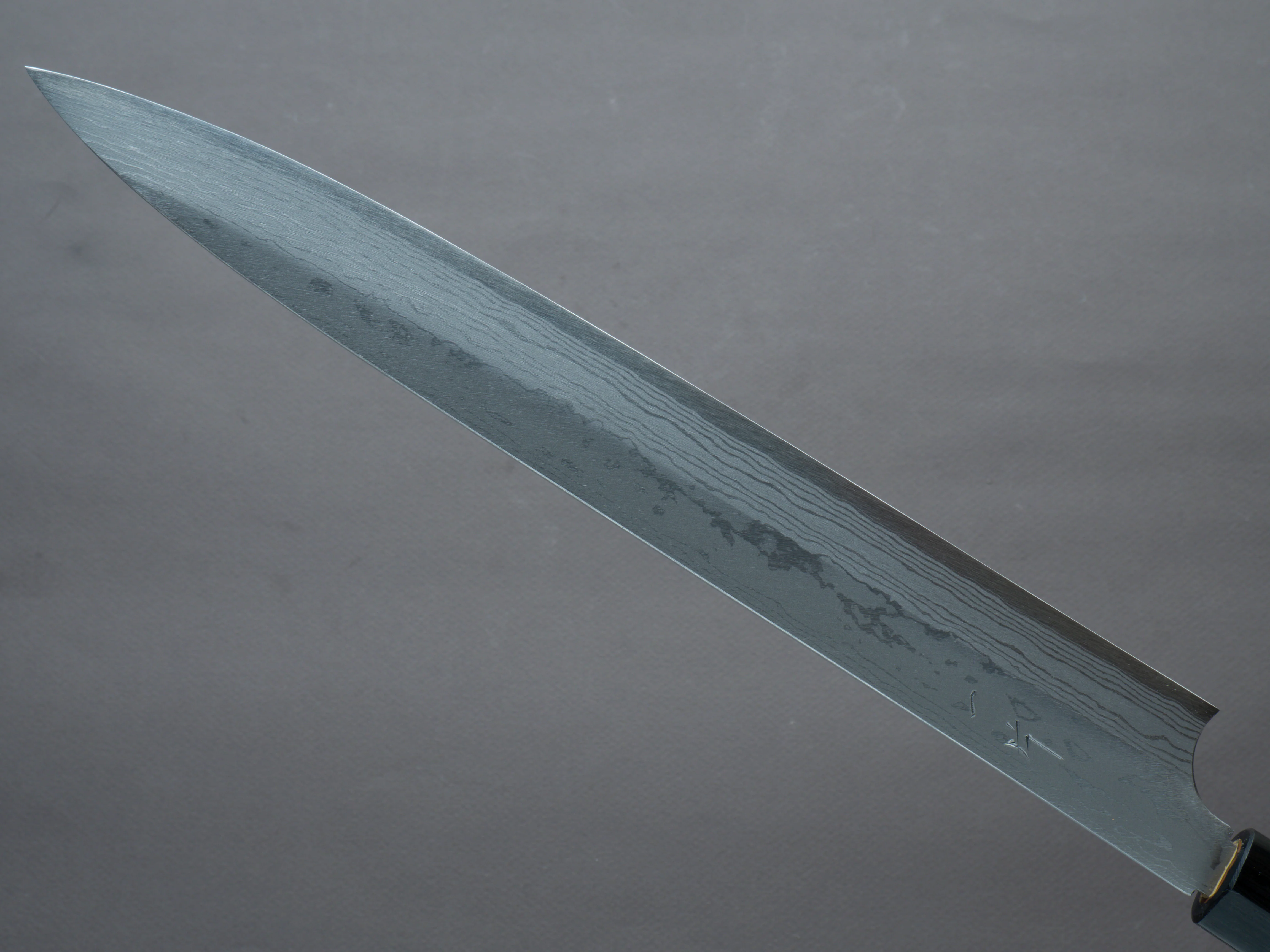 Hitohira - Echizen - Blue #2 - Damascus - 300mm Yanagiba - Rosewood Handle - Image 4