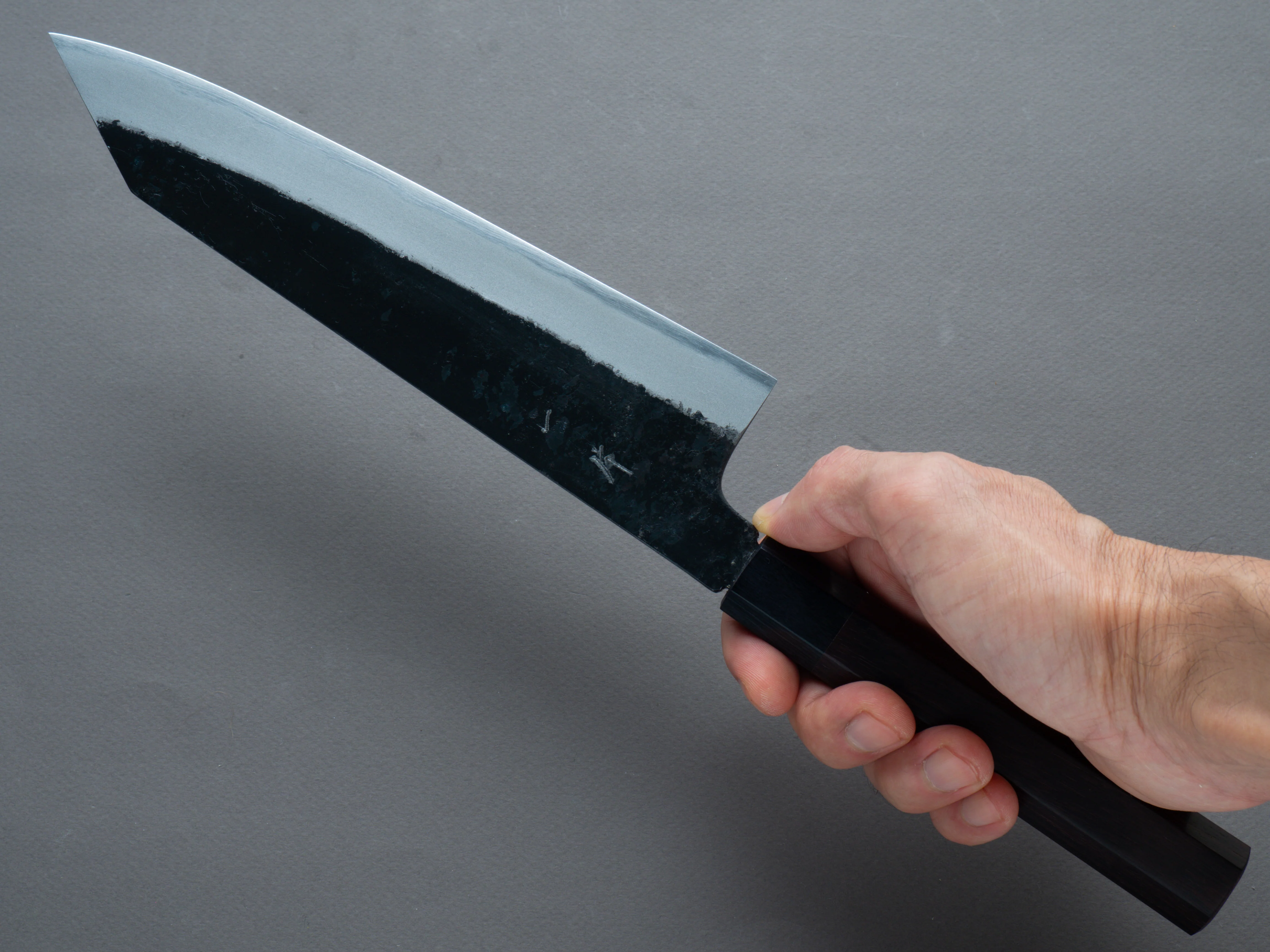 Hitohira - Echizen OD - White #2 - Kurouchi - Kiritsuke Gyuto - 210mm - Rosewood Handle - Image 7