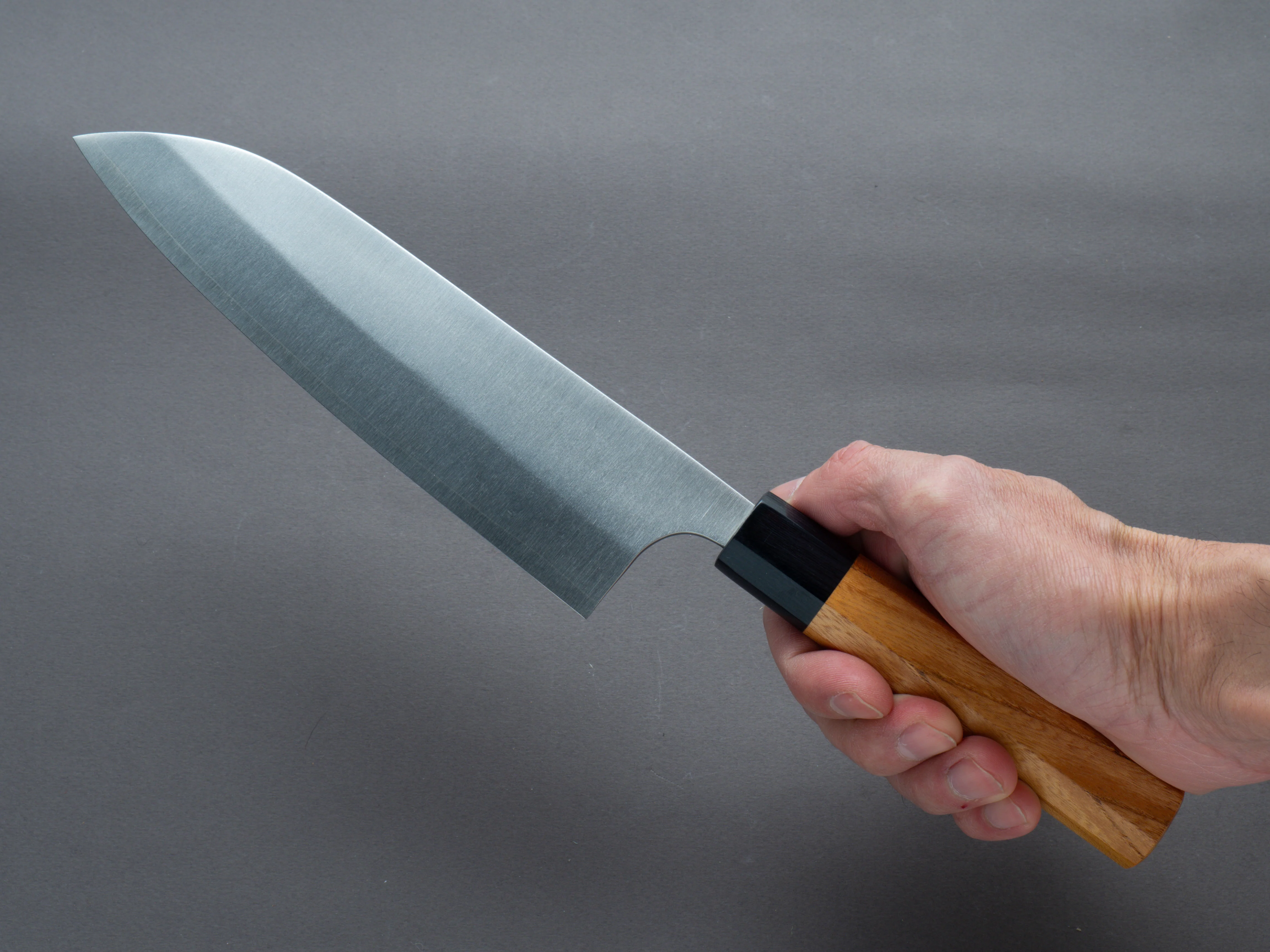 Hitohira - Echizen - SG2 - Santoku - 180mm - Keyaki Zelkova Handle - Image 6