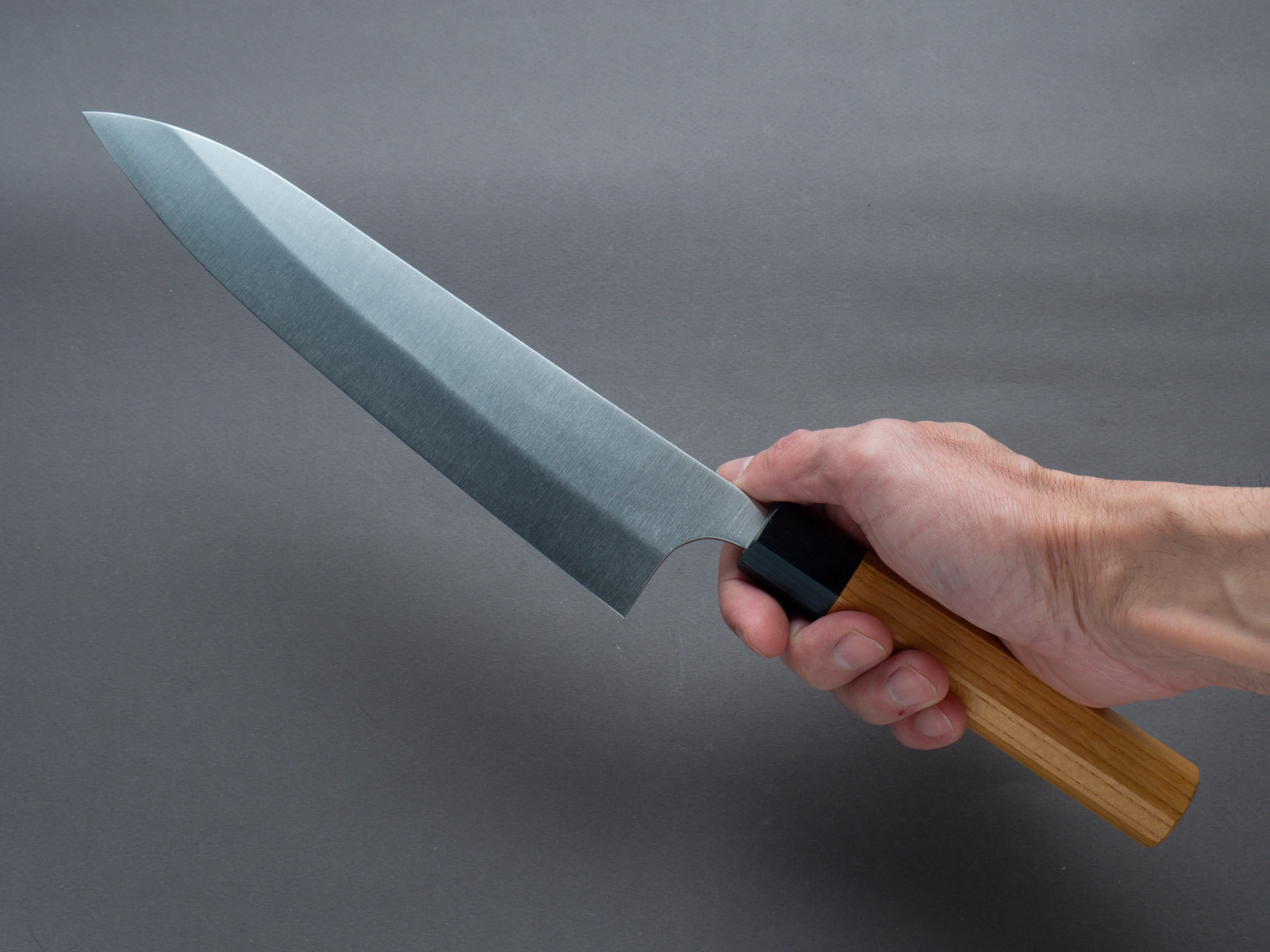 Hitohira - Echizen - SG2 - 210mm - Gyuto - Keyaki Zelkova Handle - Image 6