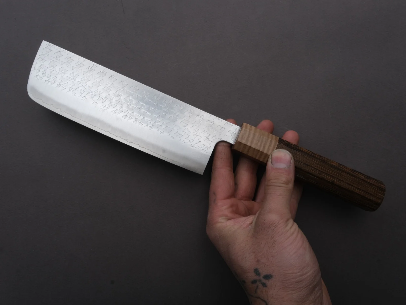 Hitohira - Echizen - SG2 - Tsuchime - Nakiri - 165mm - Tagayasan Handle - Image 2
