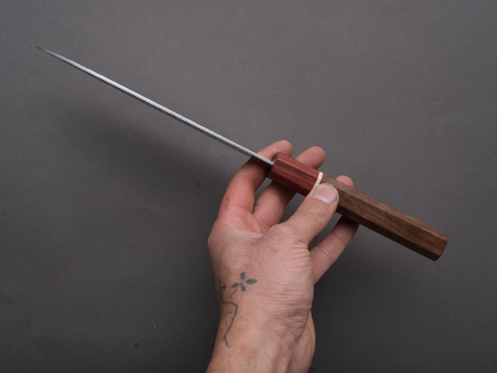 Hitohira - Echizen - SG2 - Tsuchime - Santoku - 170mm - Walnut Handle - Image 5