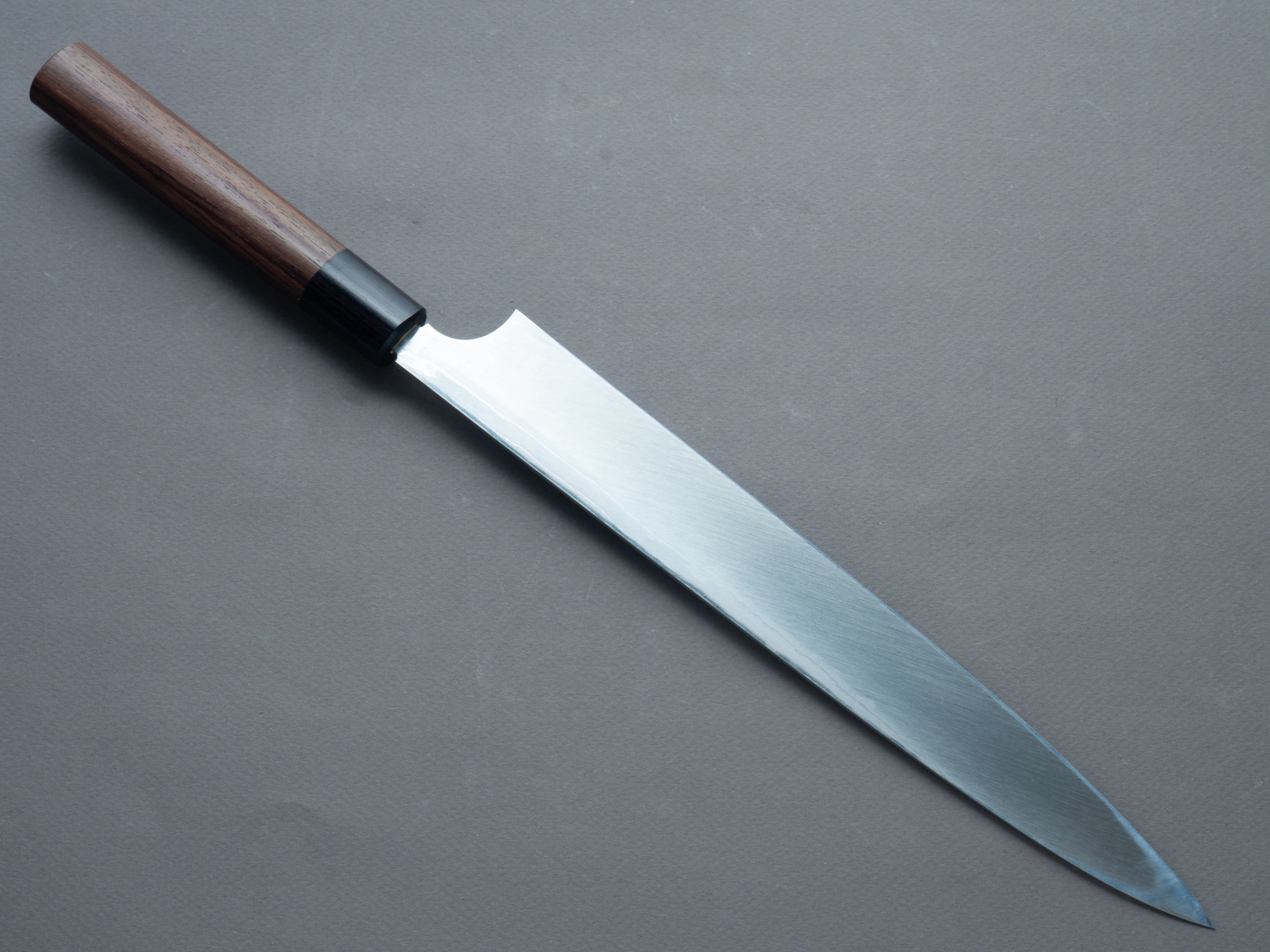 Hitohira - Echizen - White #2 - Damascus - Yanagiba - 270mm - Rosewood Handle (D-Shape) - Image 2