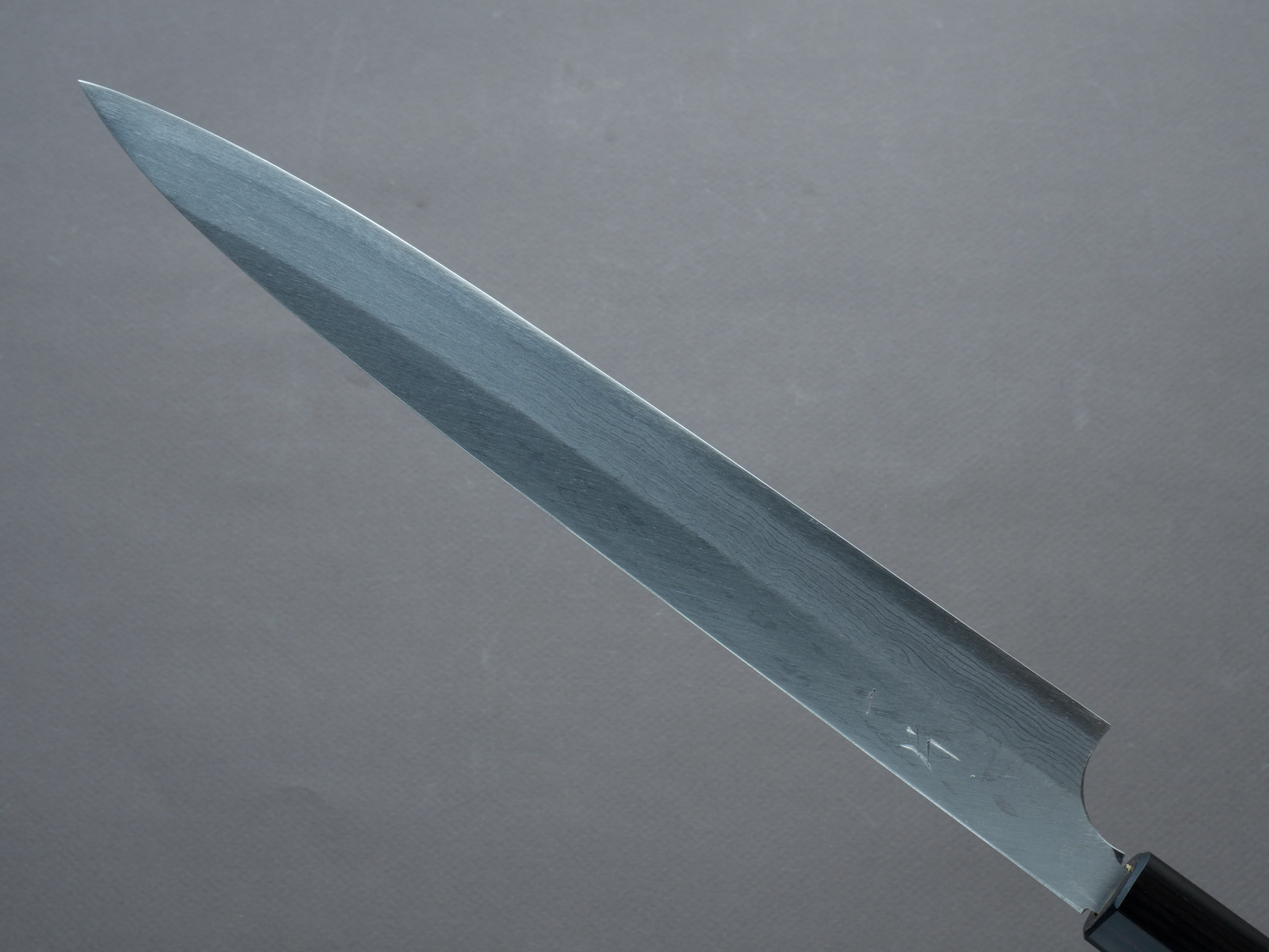 Hitohira - Echizen - White #2 - Damascus - Yanagiba - 270mm - Rosewood Handle (D-Shape) - Image 4