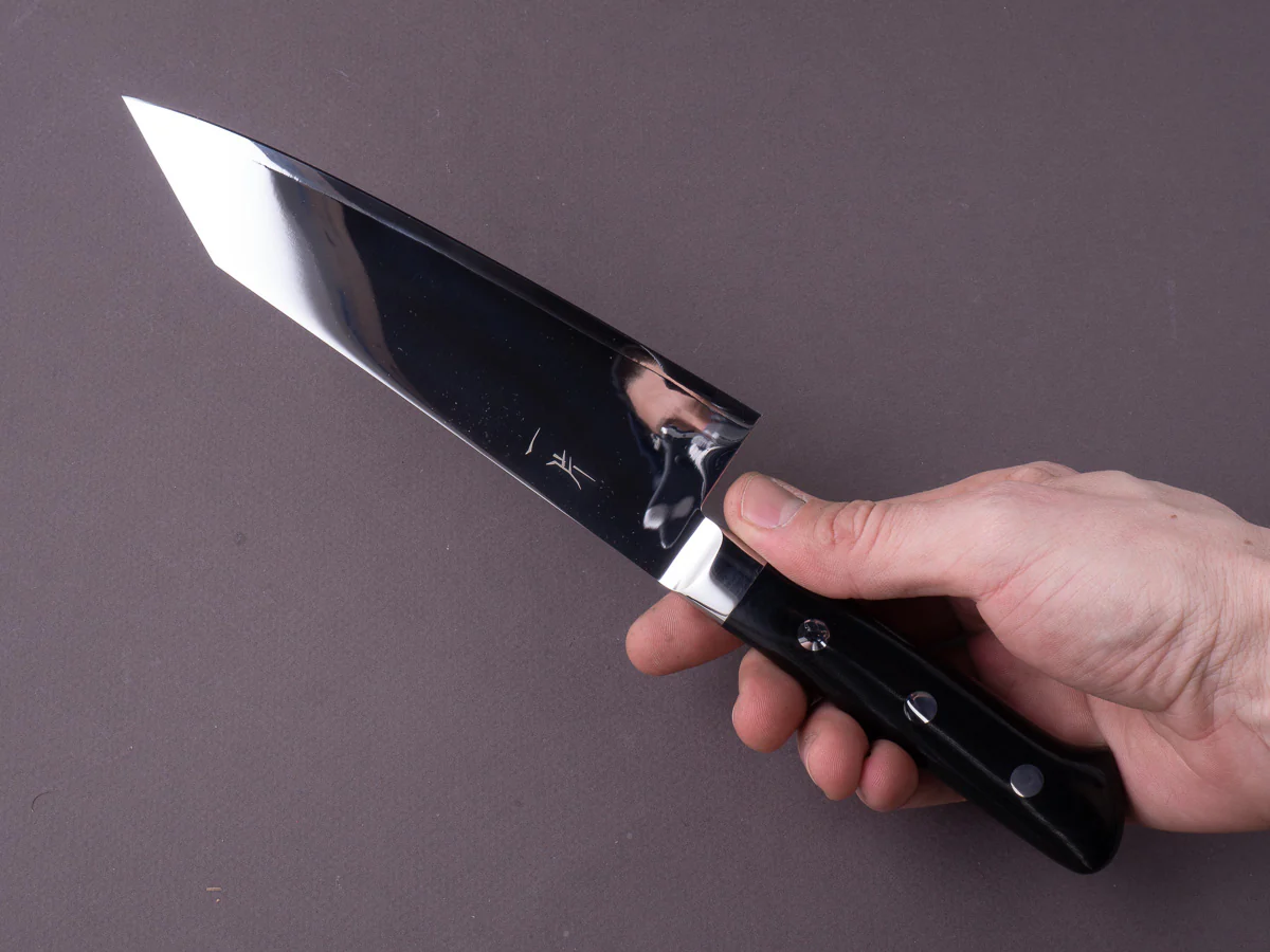 Hitohira - FJ - SG2 - Mirror Polished - Bunka - 180mm - Western Linen Micarta Handle - Image 7