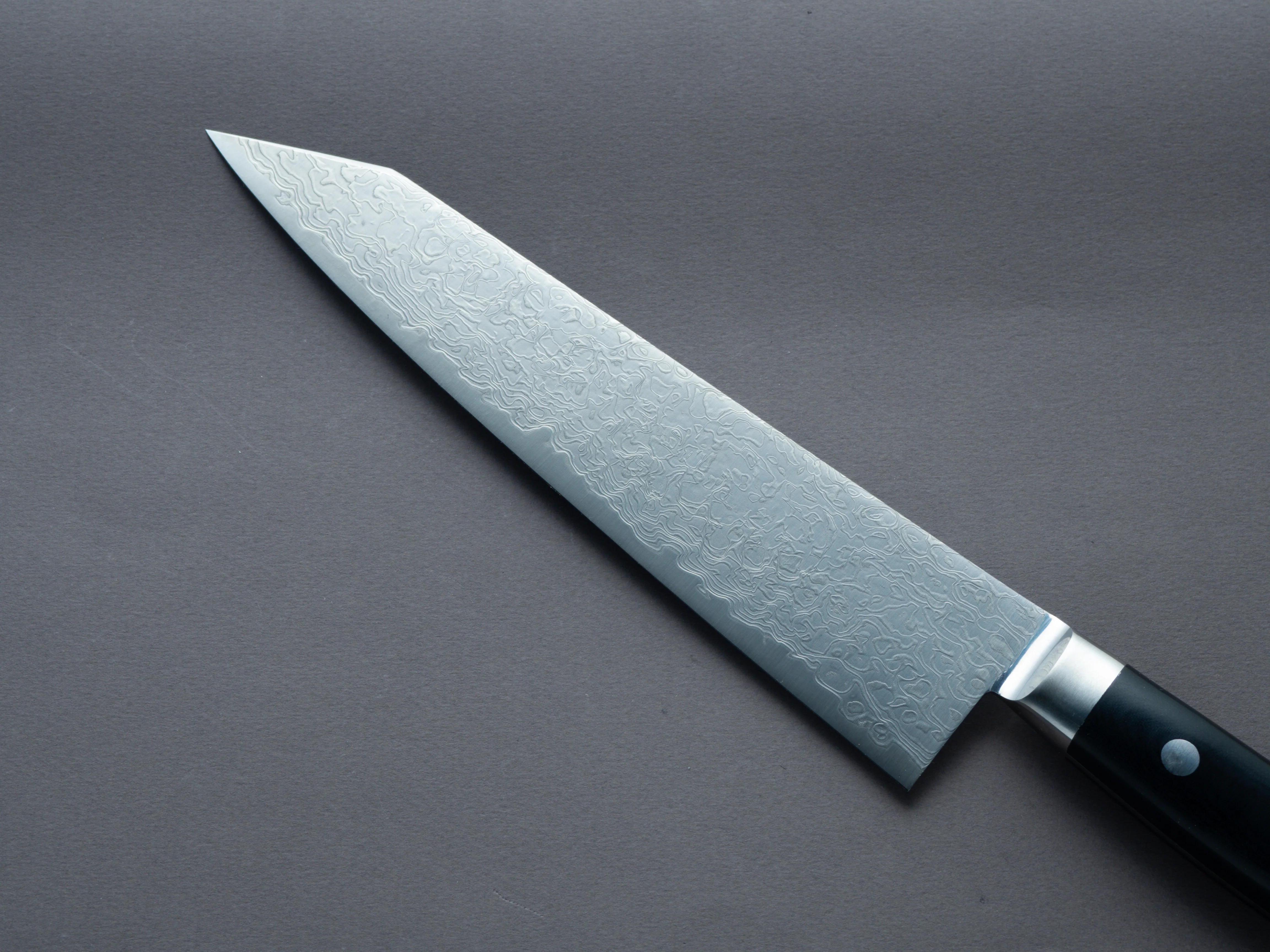 Hitohira - FJ - SG2 Nickel Damascus White - 210mm Kiritsuke Gyuto - Linen Micarta Handle - Image 3