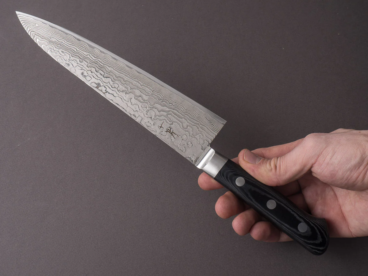 Hitohira - FJ - SG2 Nickel Damascus - 210mm Gyuto - Western Handle - Image 9