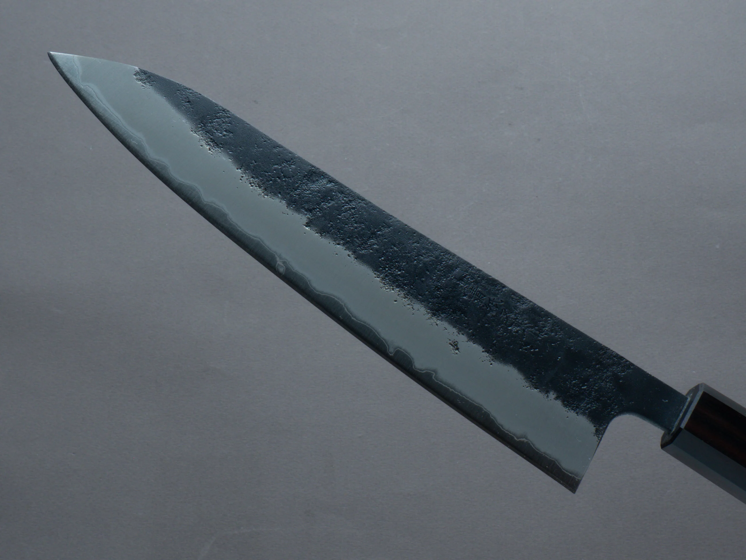 Hitohira - Futana - Blue Super - Kurouchi - Gyuto - 210mm - Jindai Elm Handle - Image 3