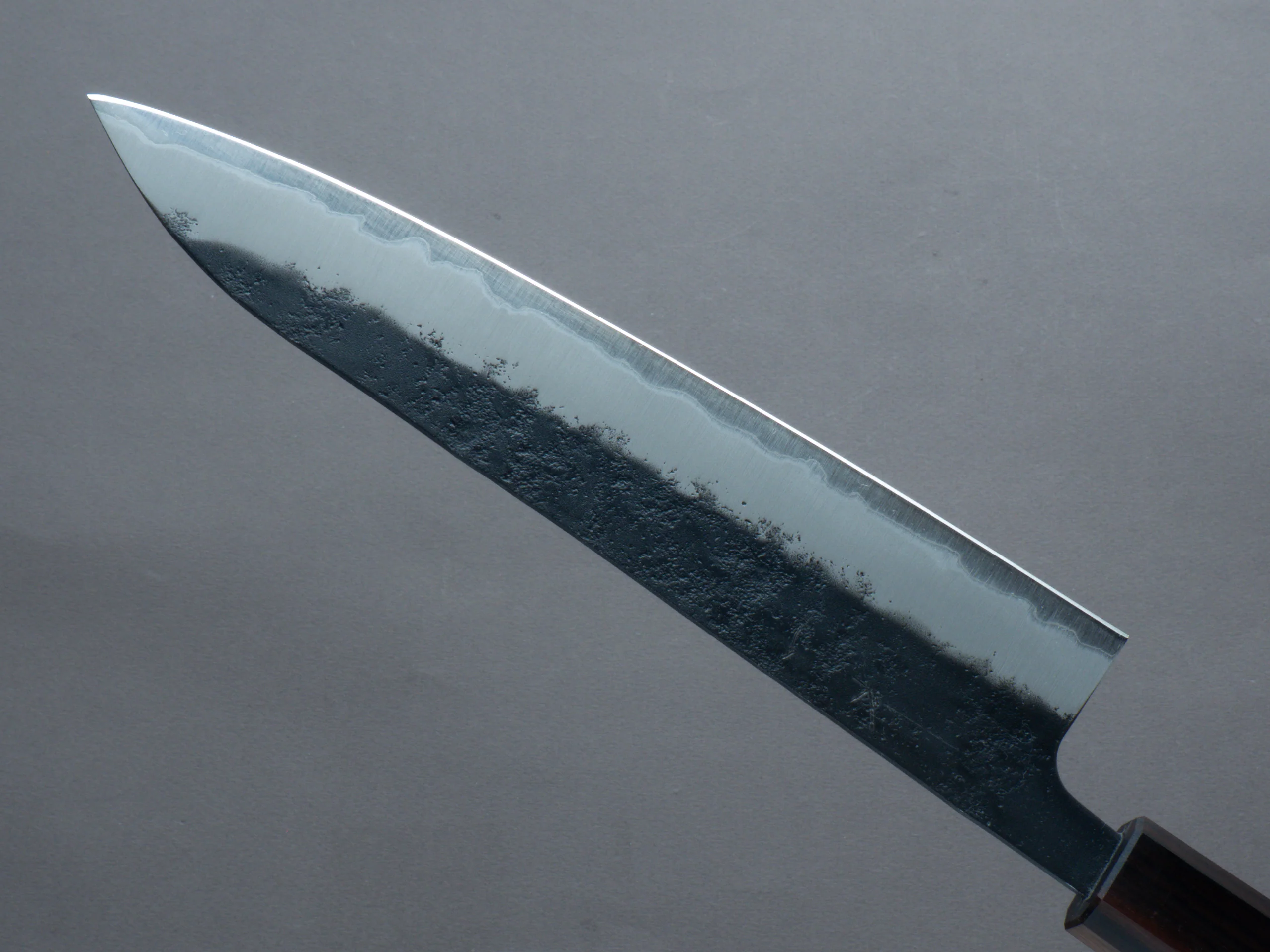 Hitohira - Futana - Blue Super - Kurouchi - Gyuto - 210mm - Jindai Elm Handle - Image 4