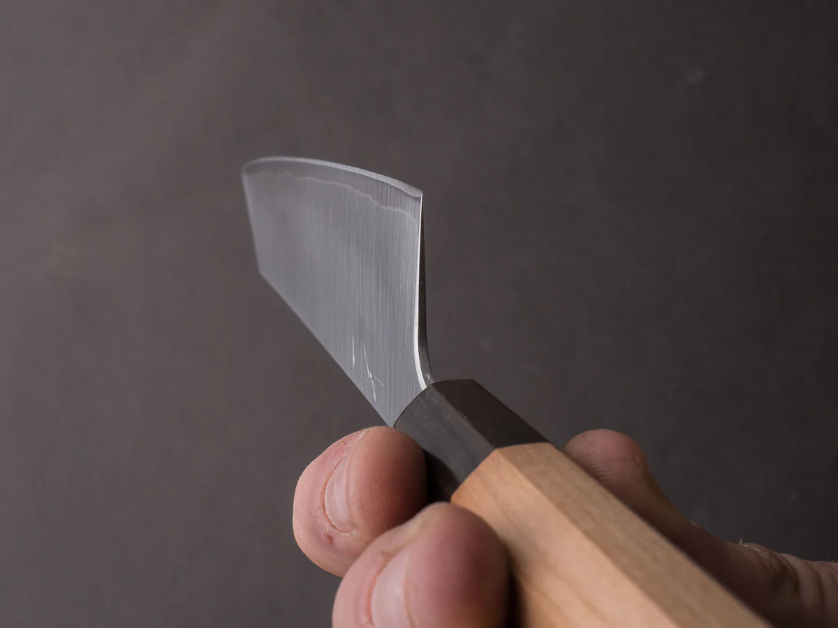 Hitohira - Futana - Ginsan - Migaki - Kiritsuke Gyuto - 210mm - Cherry Handle - Image 10