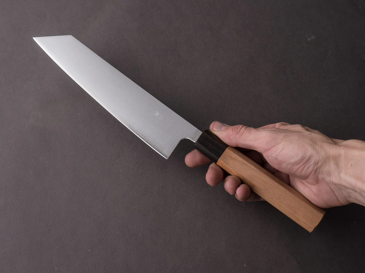 Hitohira - Futana - Ginsan - Migaki - Kiritsuke Gyuto - 210mm - Cherry Handle - Image 3