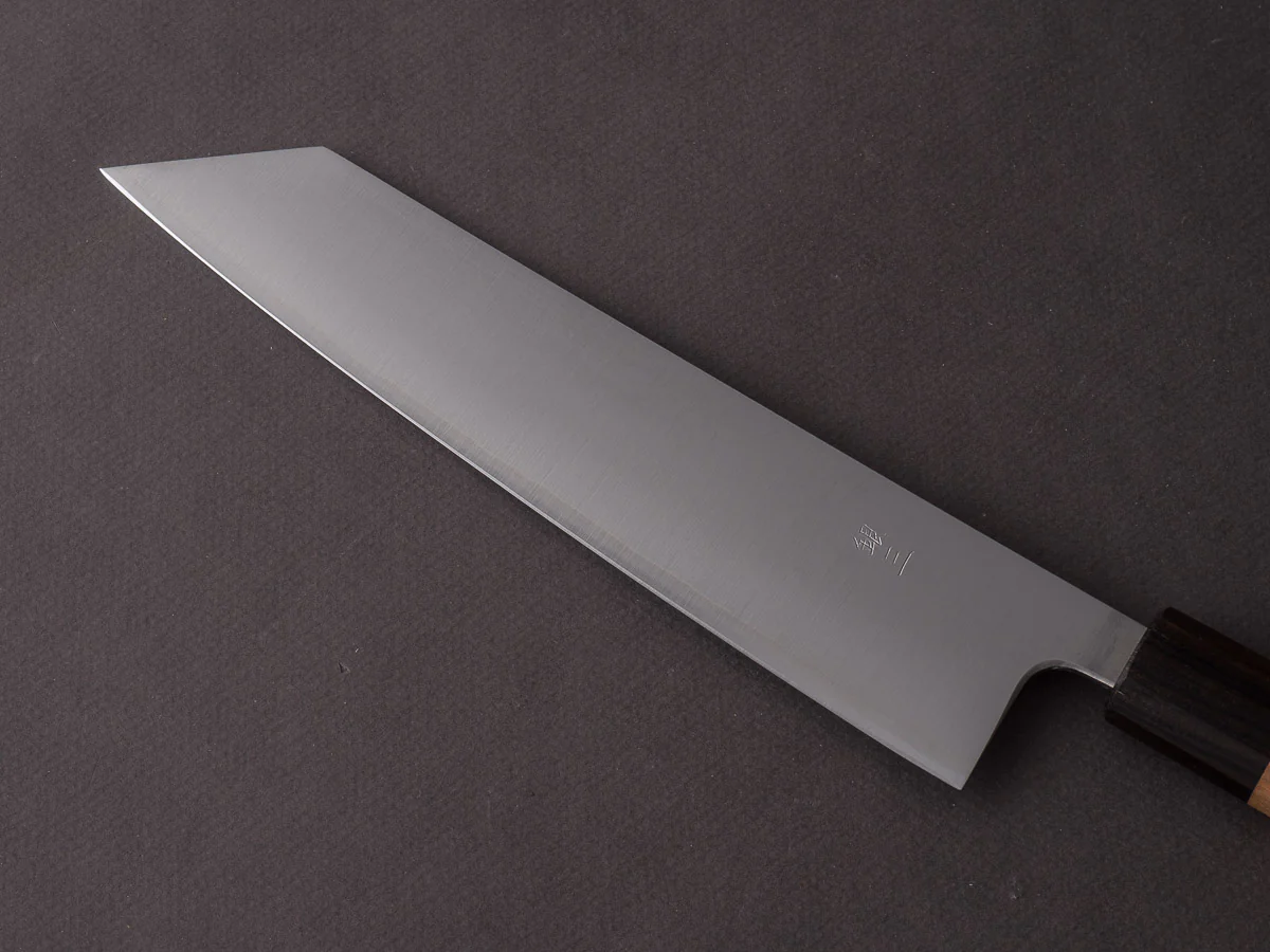 Hitohira - Futana - Ginsan - Migaki - Kiritsuke Gyuto - 210mm - Cherry Handle - Image 5