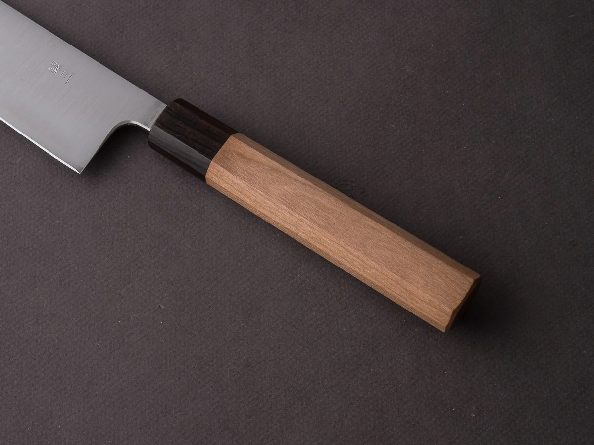 Hitohira - Futana - Ginsan - Migaki - Kiritsuke Gyuto - 210mm - Cherry Handle - Image 6