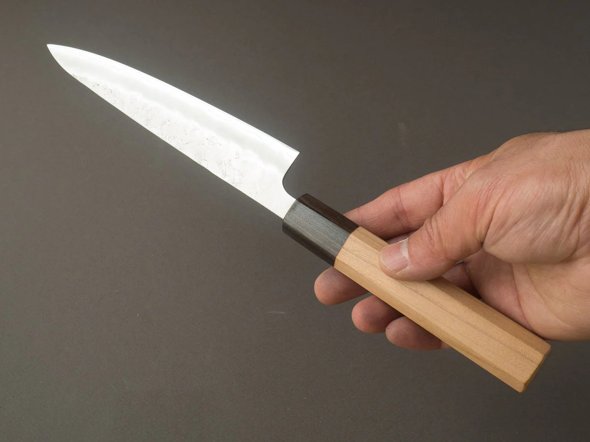 Hitohira - Futana - Ginsan - Nashiji - Petty - 150mm - Cherry Handle - Image 5