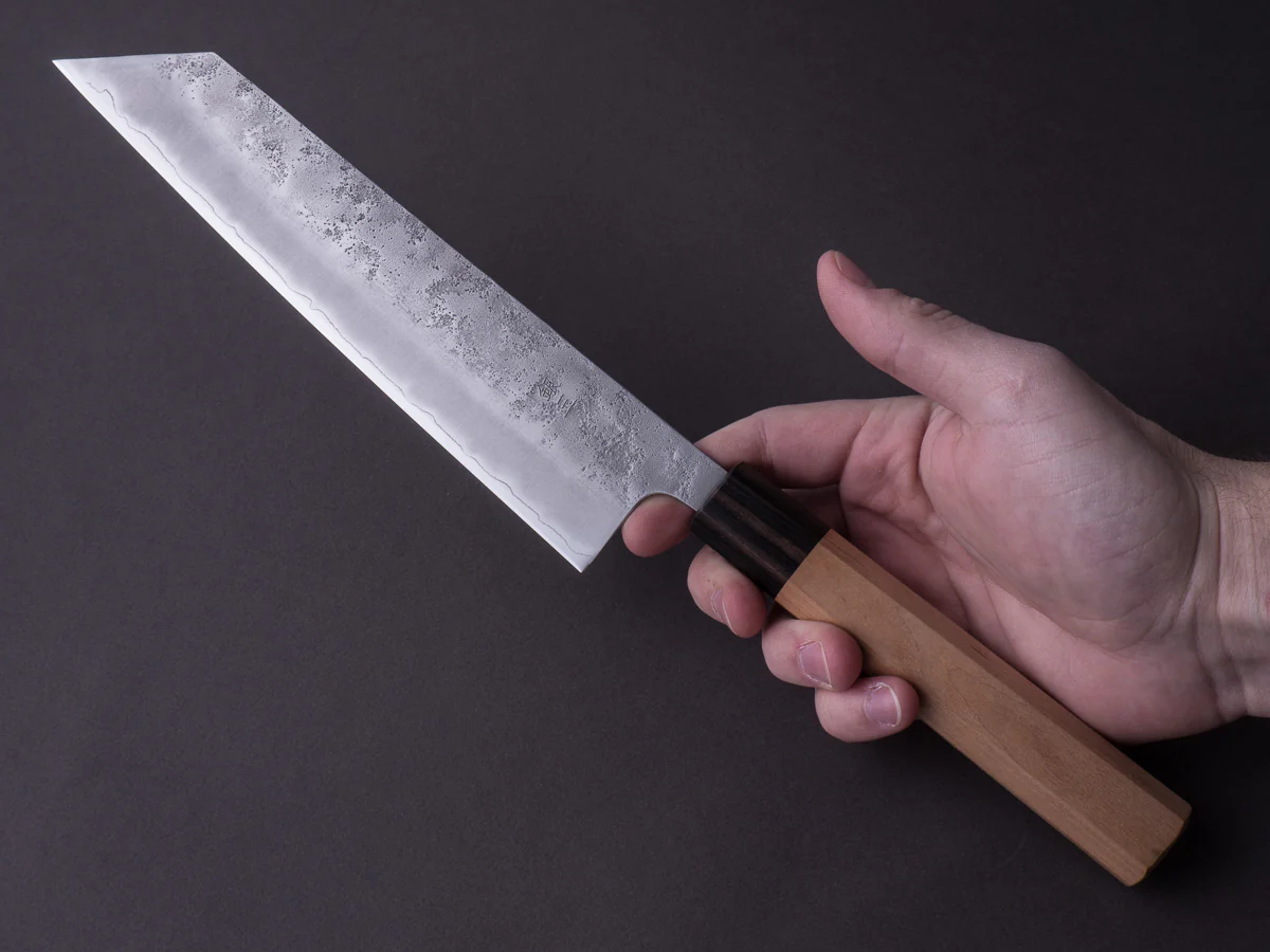 Hitohira - Futana - Ginsan - Nashiji - Kiritsuke Gyuto - 210mm - Cherry Handle - Image 6