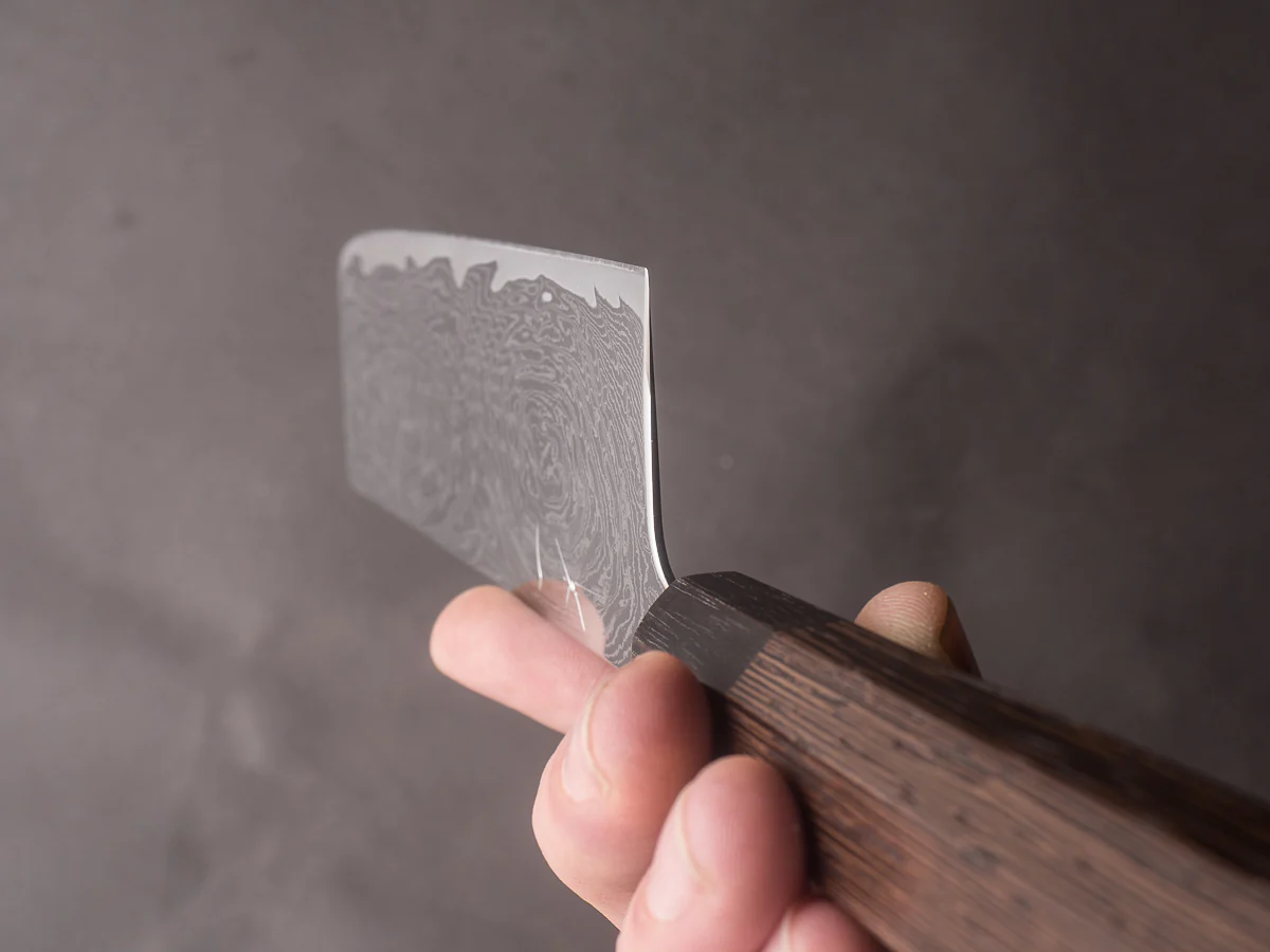 Hitohira - Futana - Nickel Damascus - 165mm Nakiri - Tagayasan Handle - Image 3