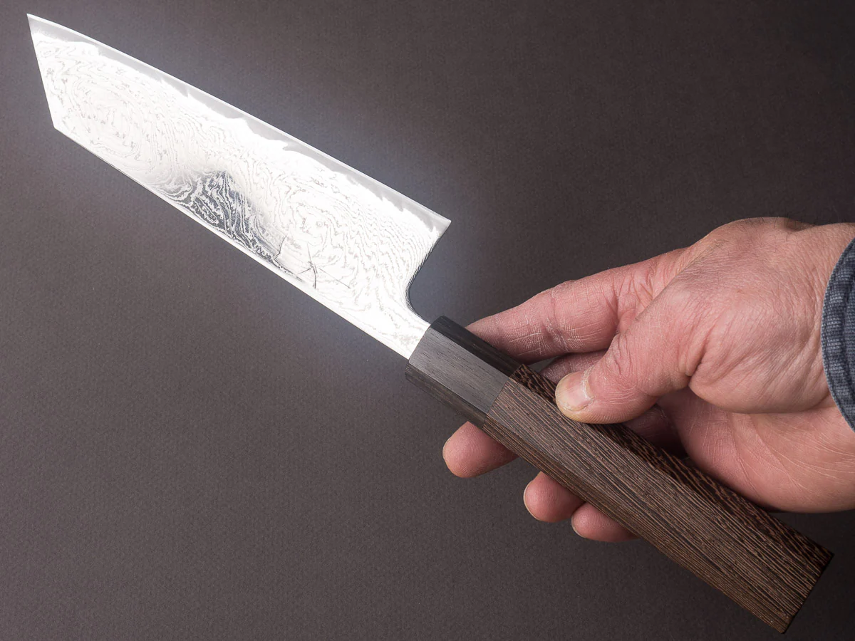 Hitohira - Futana - Nickel Damascus - 170mm Bunka - Tagayasan Handle - Image 5