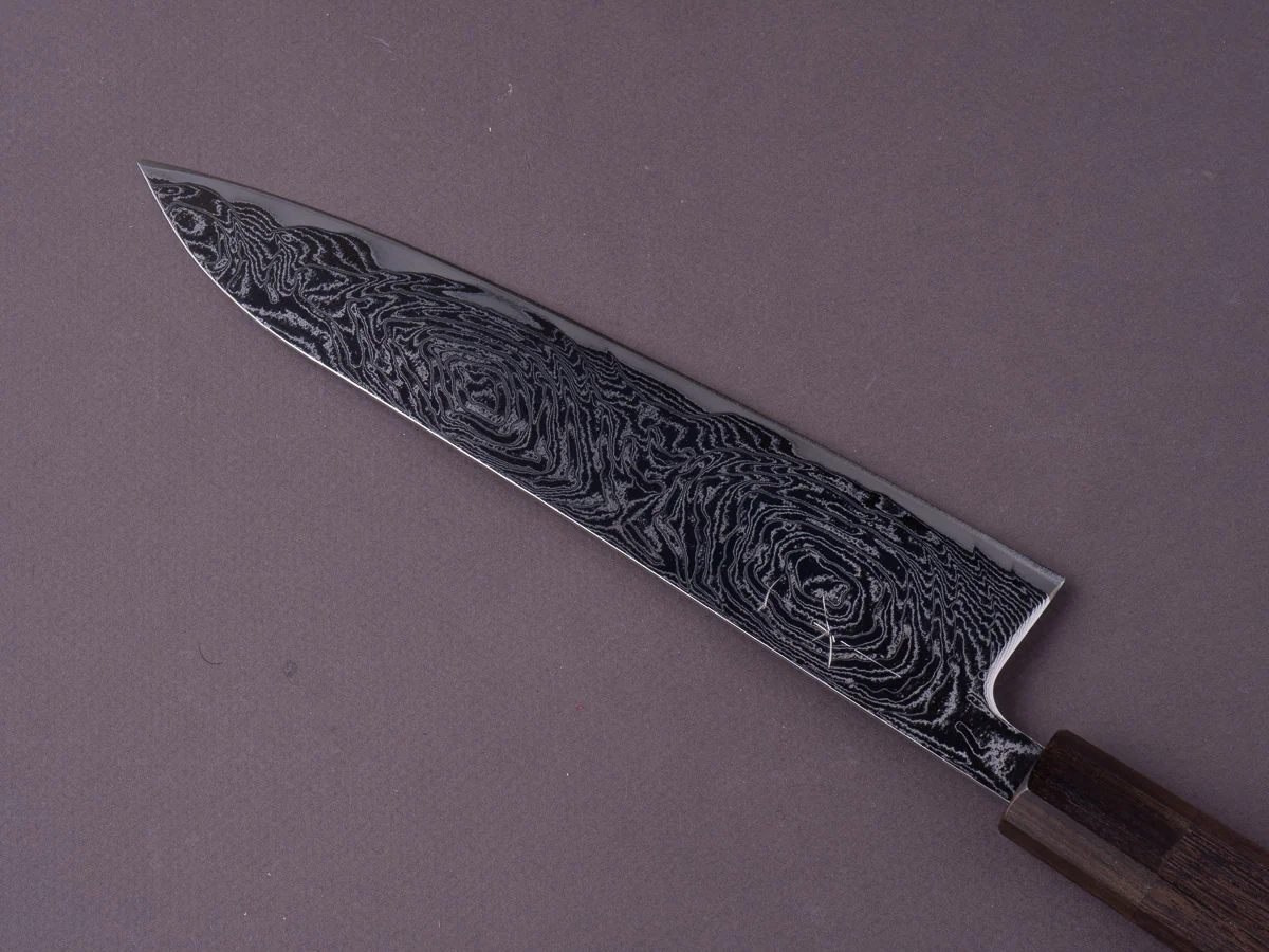 Hitohira - Futana - Nickel Damascus - 210mm Gyuto - Tagayasan Handle - Image 5