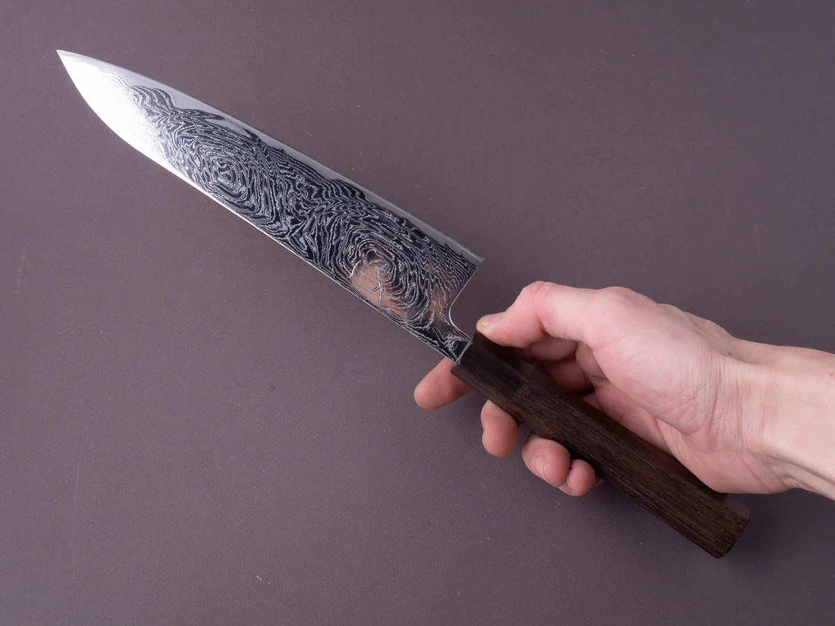 Hitohira - Futana - Nickel Damascus - 210mm Gyuto - Tagayasan Handle - Image 9