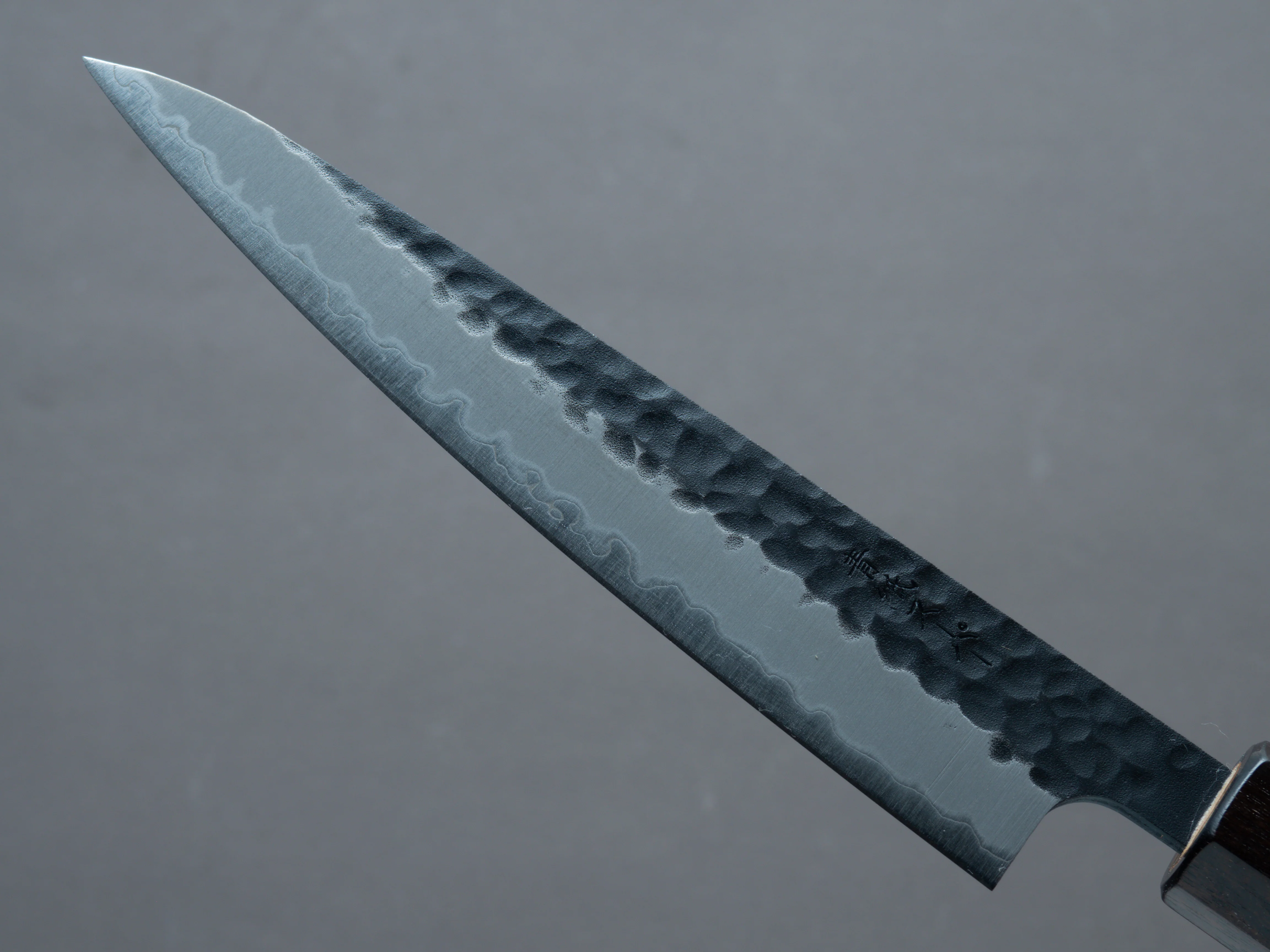 Hitohira - Futana - Blue Super - Kurouchi Tsuchime - Petty 135mm - Cherrywood Handle - Image 3