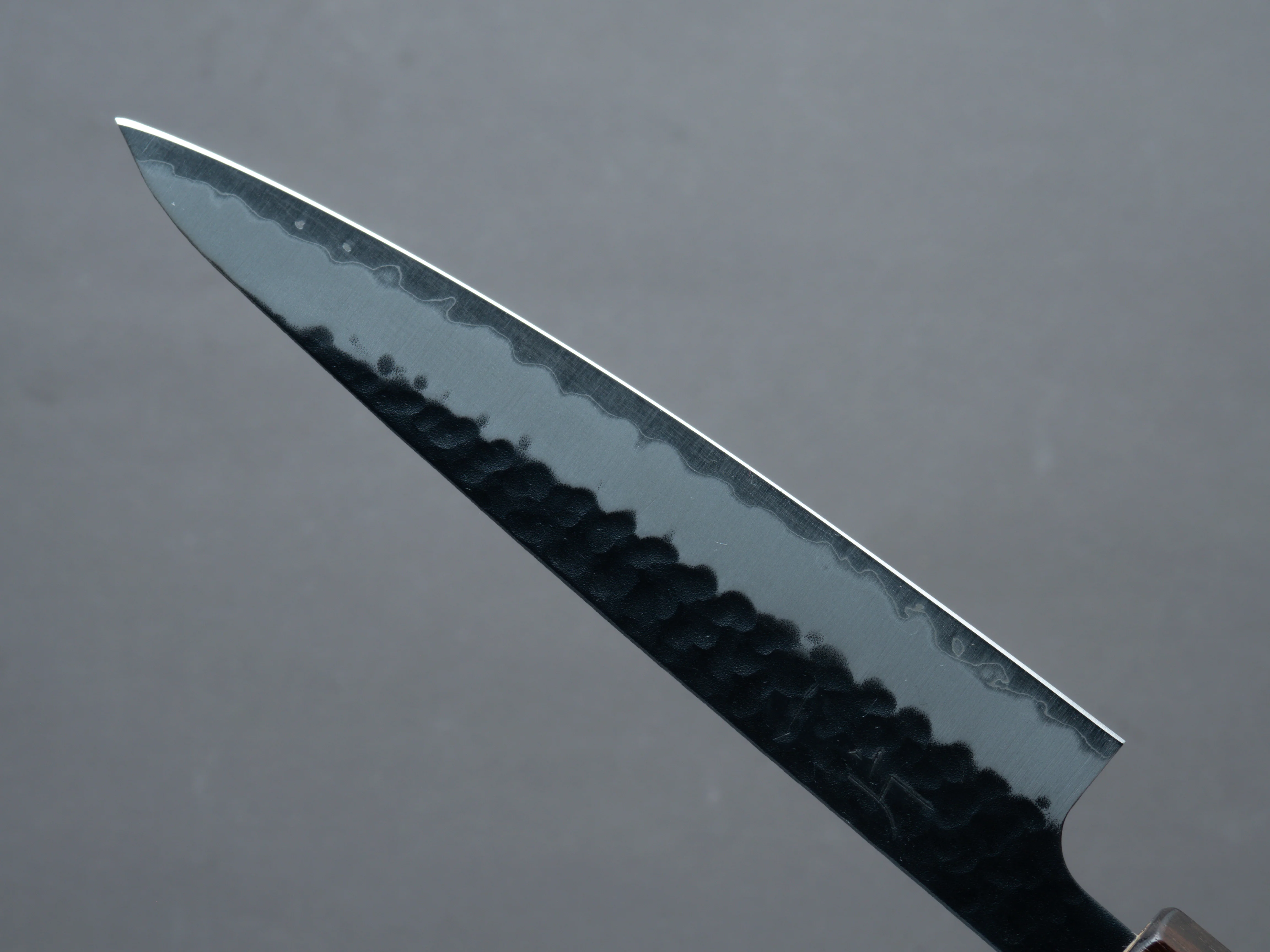Hitohira - Futana - Blue Super - Kurouchi Tsuchime - Petty 135mm - Cherrywood Handle - Image 4