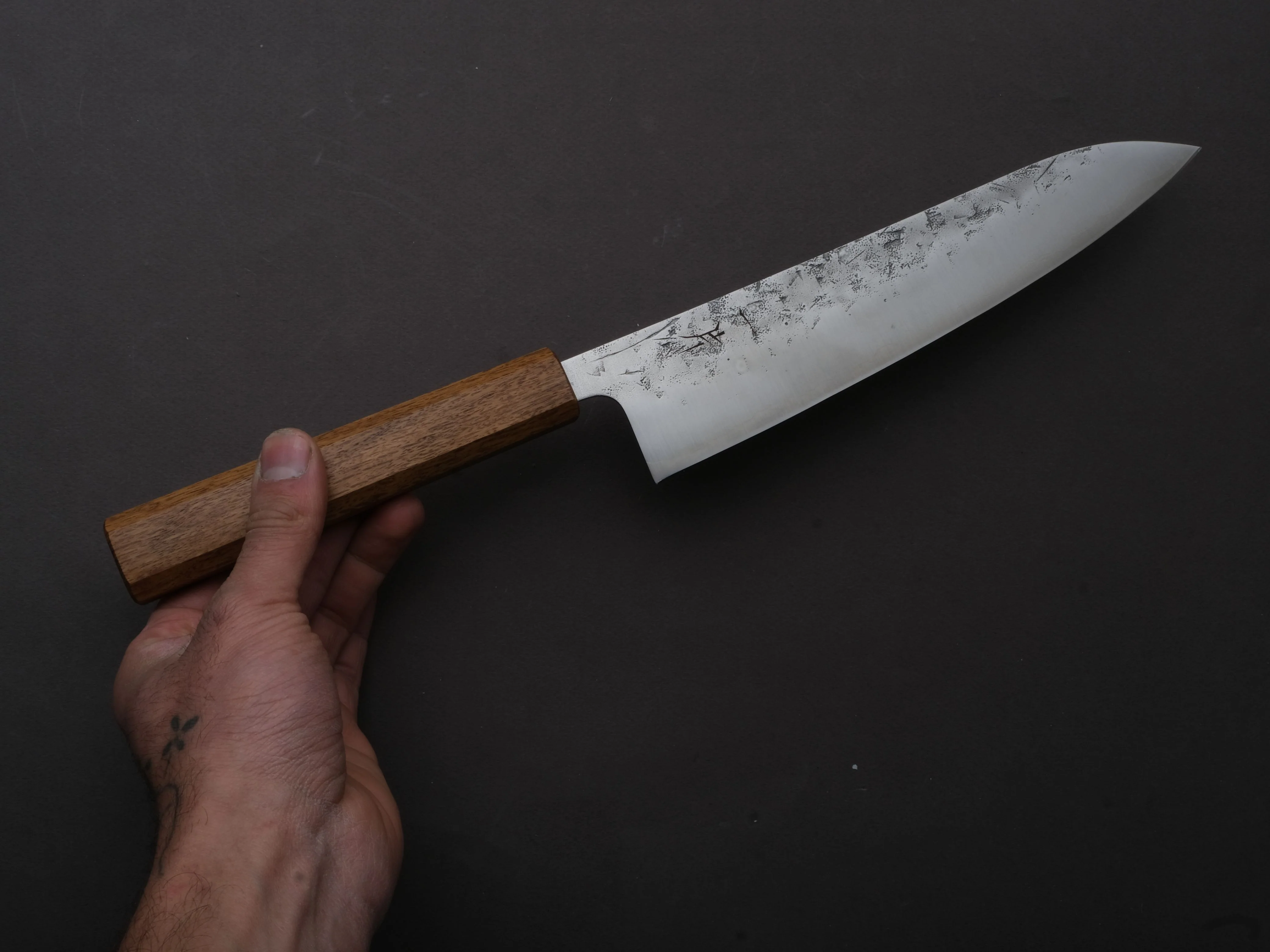 Hitohira - Futana - SLD - Nashiji - Gyuto - 210mm - Oak Handle - Image 3