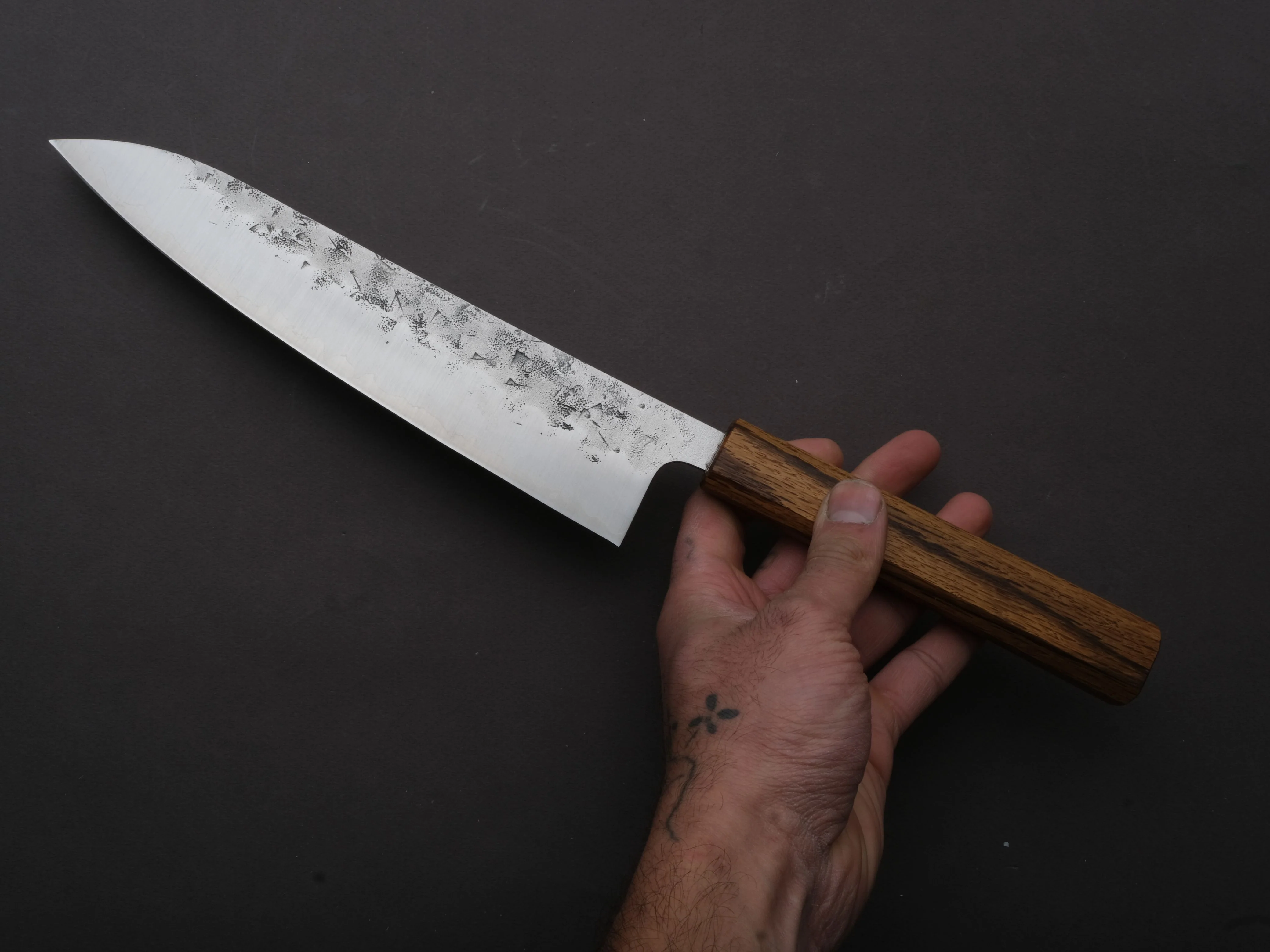 Hitohira - Futana - SLD - Nashiji - Gyuto - 210mm - Oak Handle - Image 4