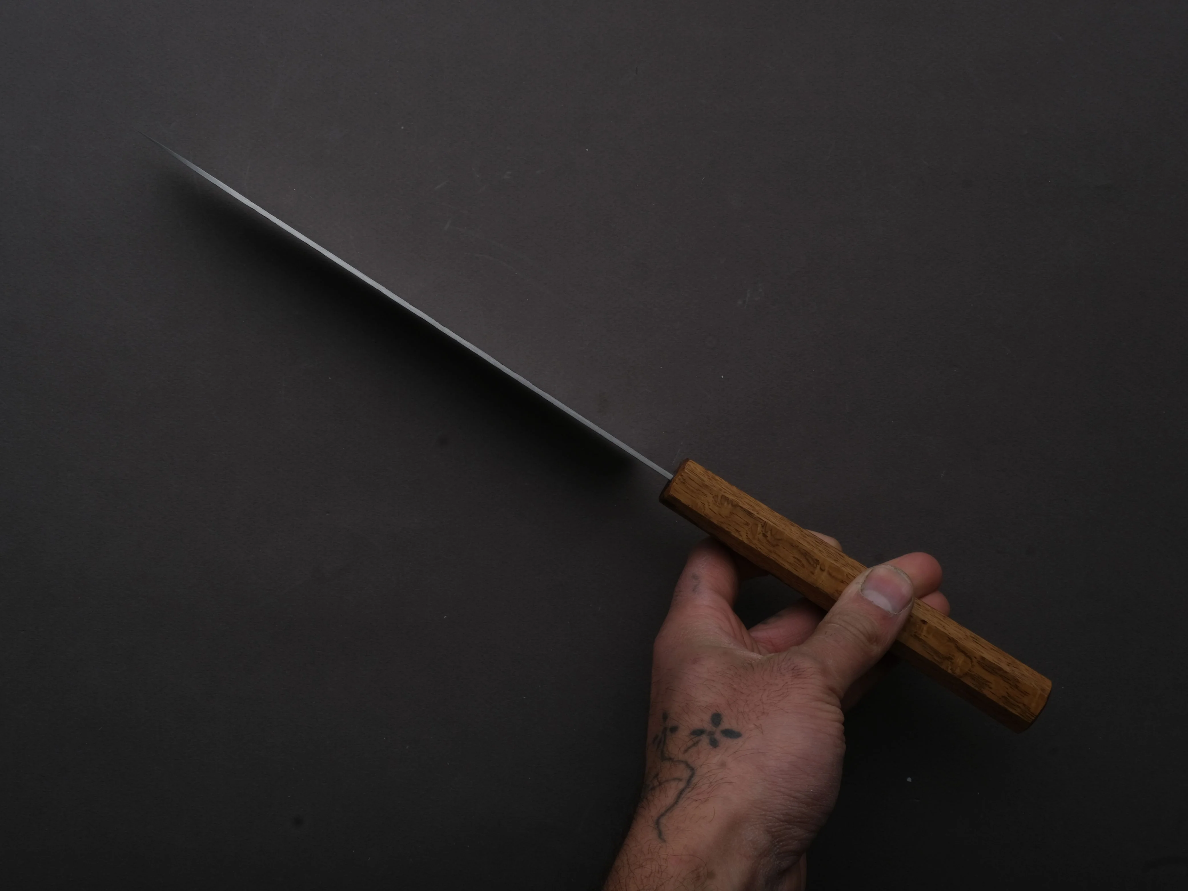 Hitohira - Futana - SLD - Nashiji - Gyuto - 210mm - Oak Handle - Image 5