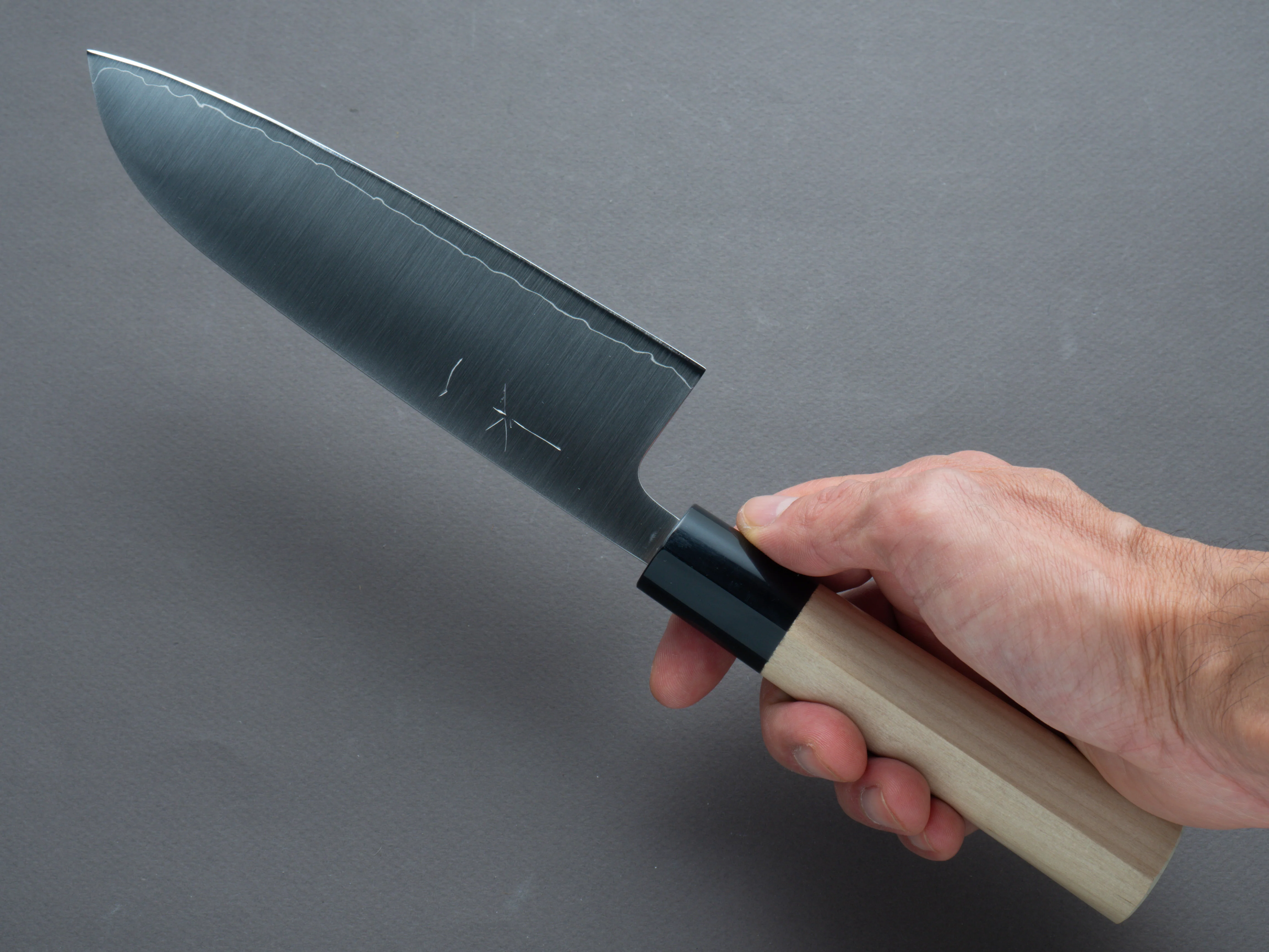Hitohira - Futana - Stainless - Migaki - Santoku - 170mm - Magnolia Handle (D-Shape) - Image 7