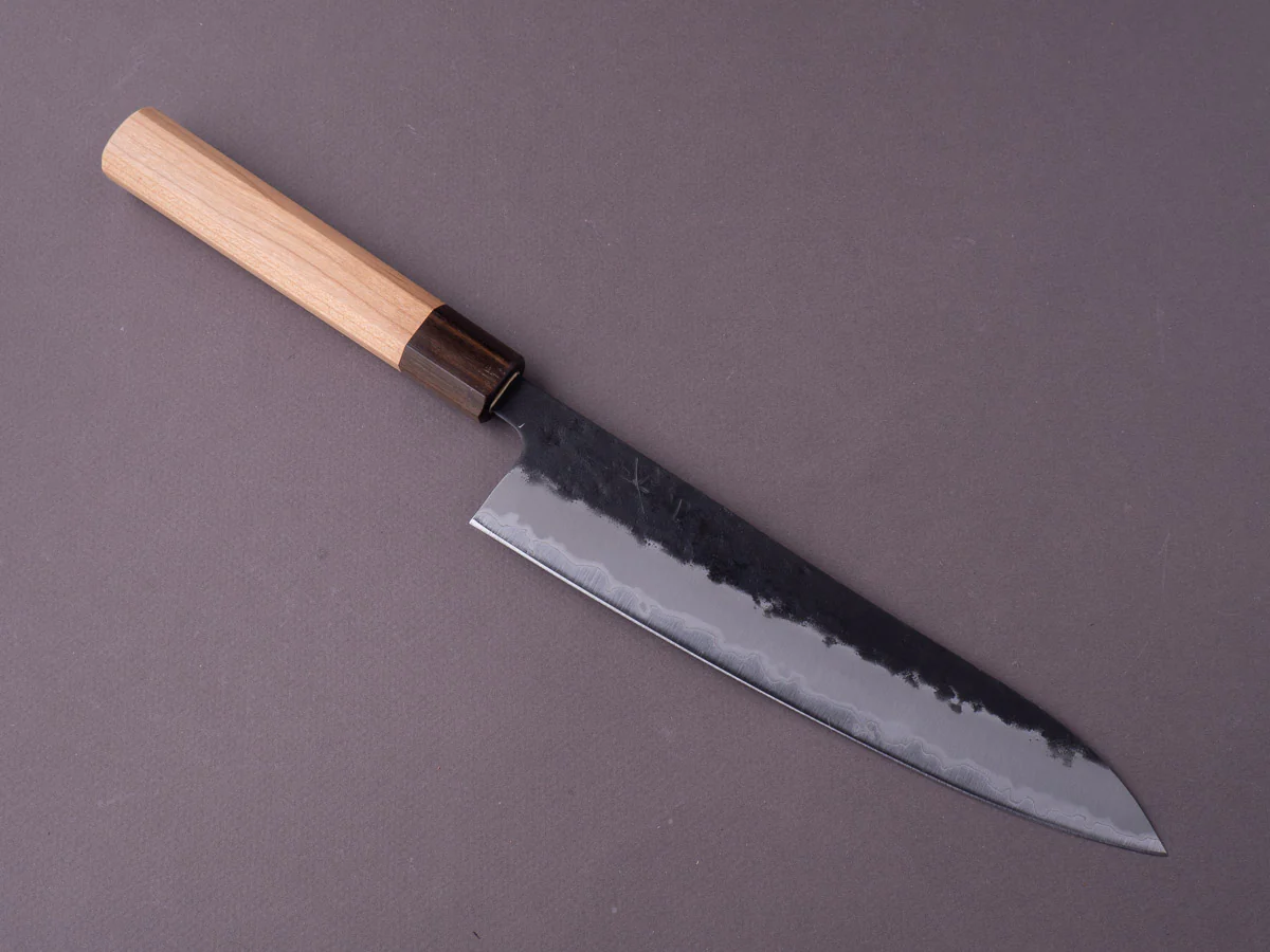 Hitohira - Futana - Blue Super - Kurouchi Nashiji - 210mm - Gyuto - Cherry Handle