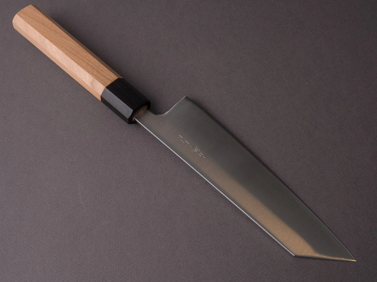 Hitohira - Futana - Super Blue - Migaki - 170mm Bunka - Cherry Handle - Image 2