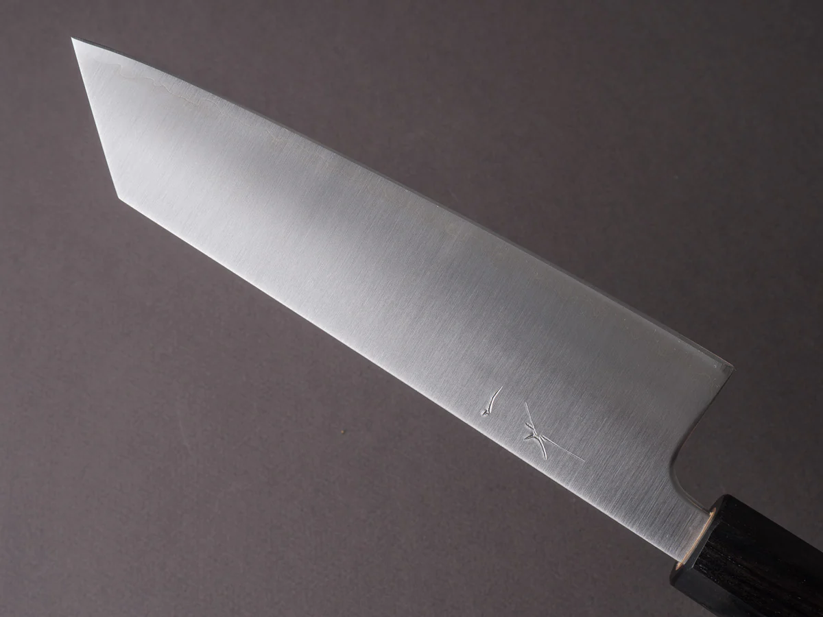 Hitohira - Futana - Super Blue - Migaki - 170mm Bunka - Cherry Handle - Image 3
