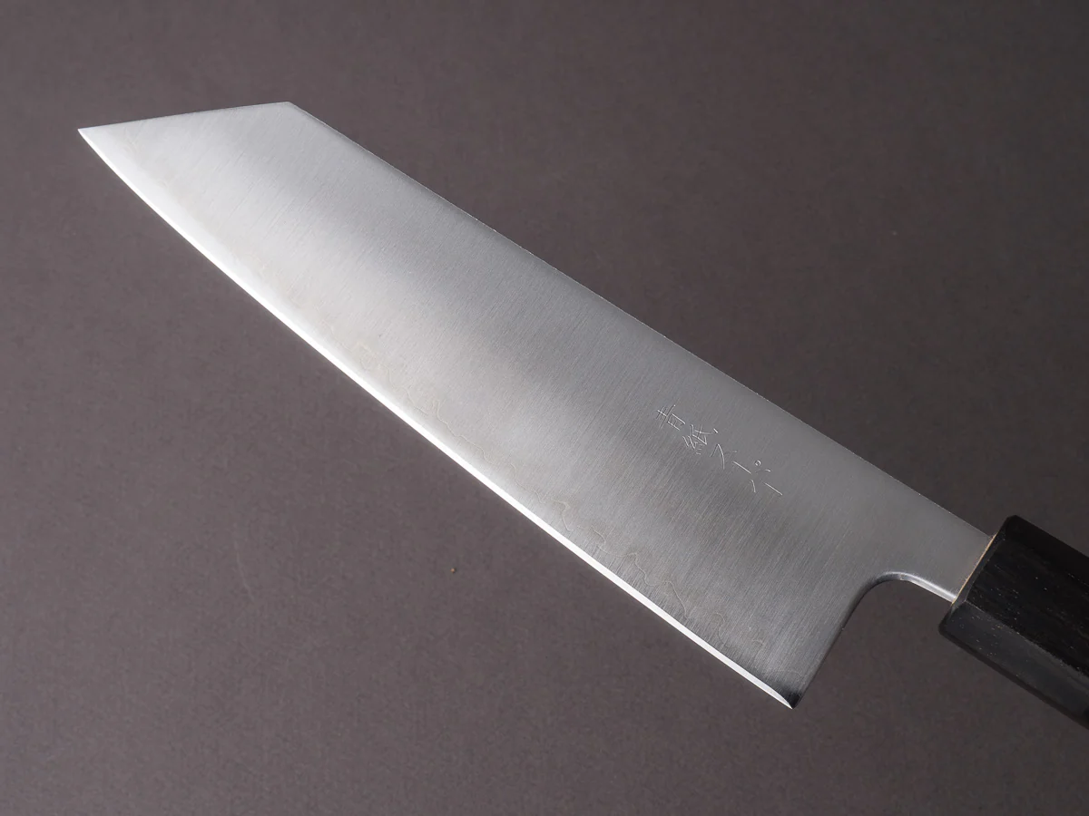 Hitohira - Futana - Super Blue - Migaki - 170mm Bunka - Cherry Handle - Image 4
