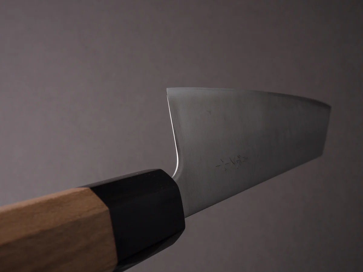 Hitohira - Futana - Super Blue - Migaki - 170mm Bunka - Cherry Handle - Image 9