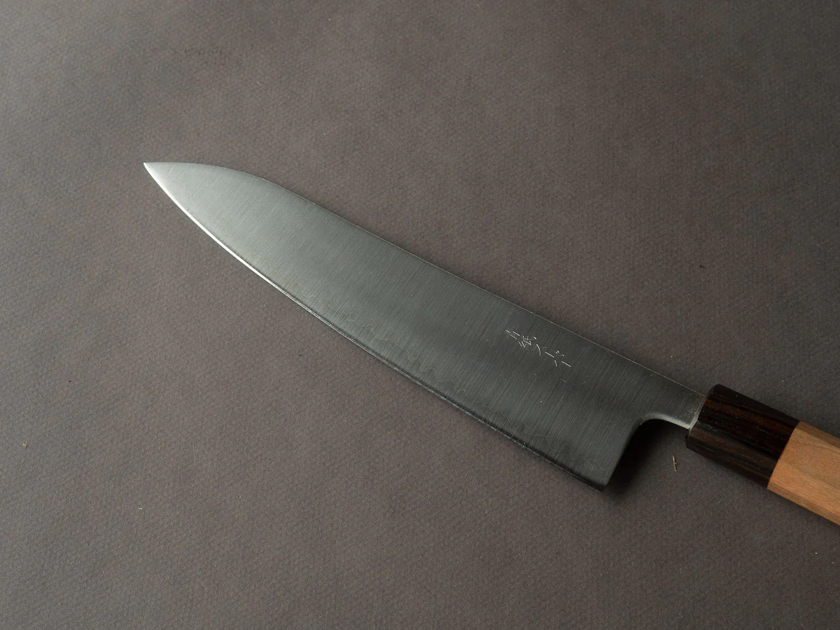 Hitohira - Futana - Super Blue - Migaki - 210mm Gyuto - Cherry Handle - Image 3