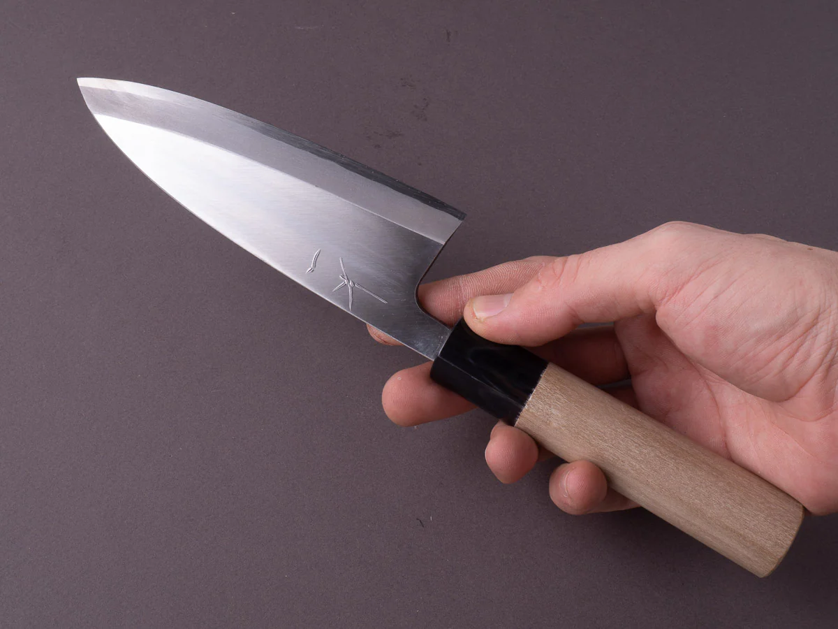 Hitohira - Gorobei - Blue #2 - 135mm Deba - Ho Wood Handle - Image 8