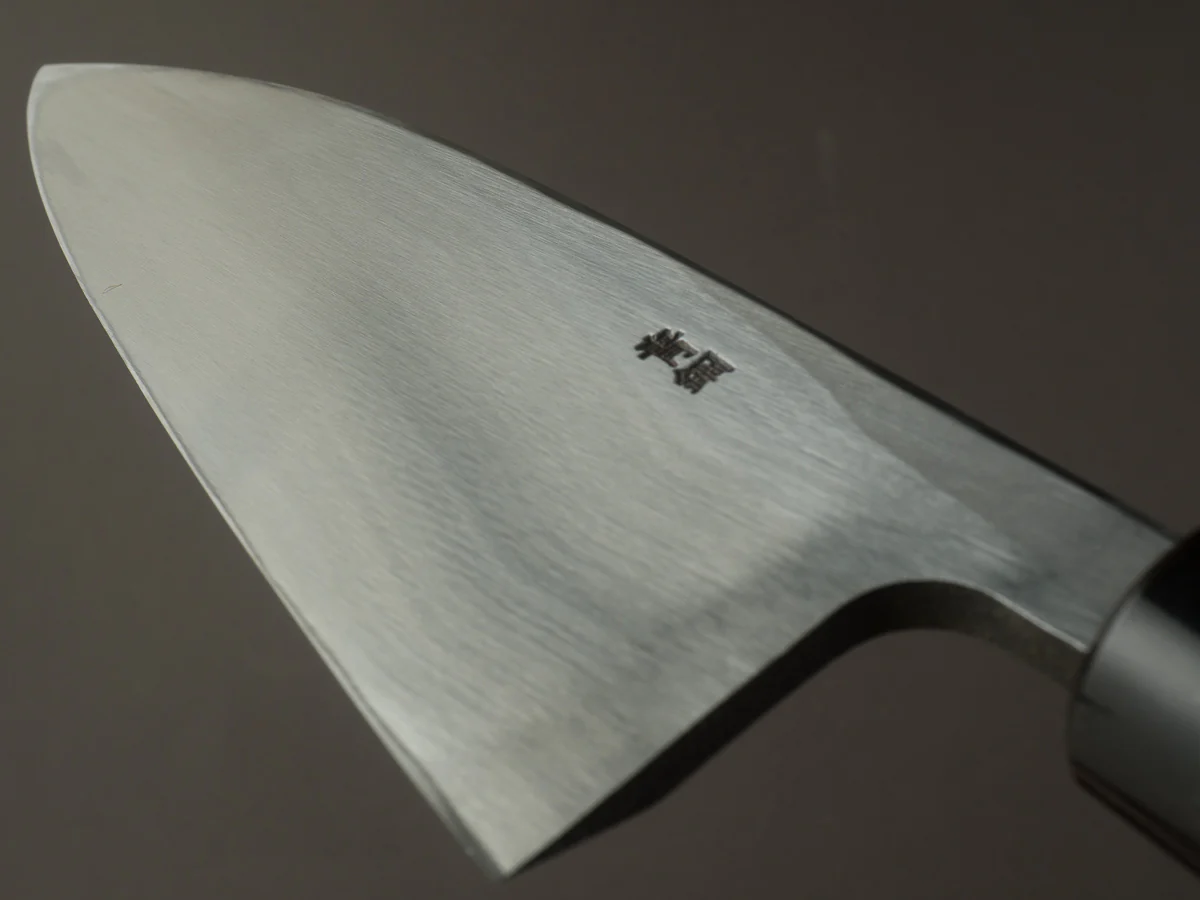 Hitohira - Gorobei - Blue #2 - 150mm Deba - Ho Wood Handle - Image 11