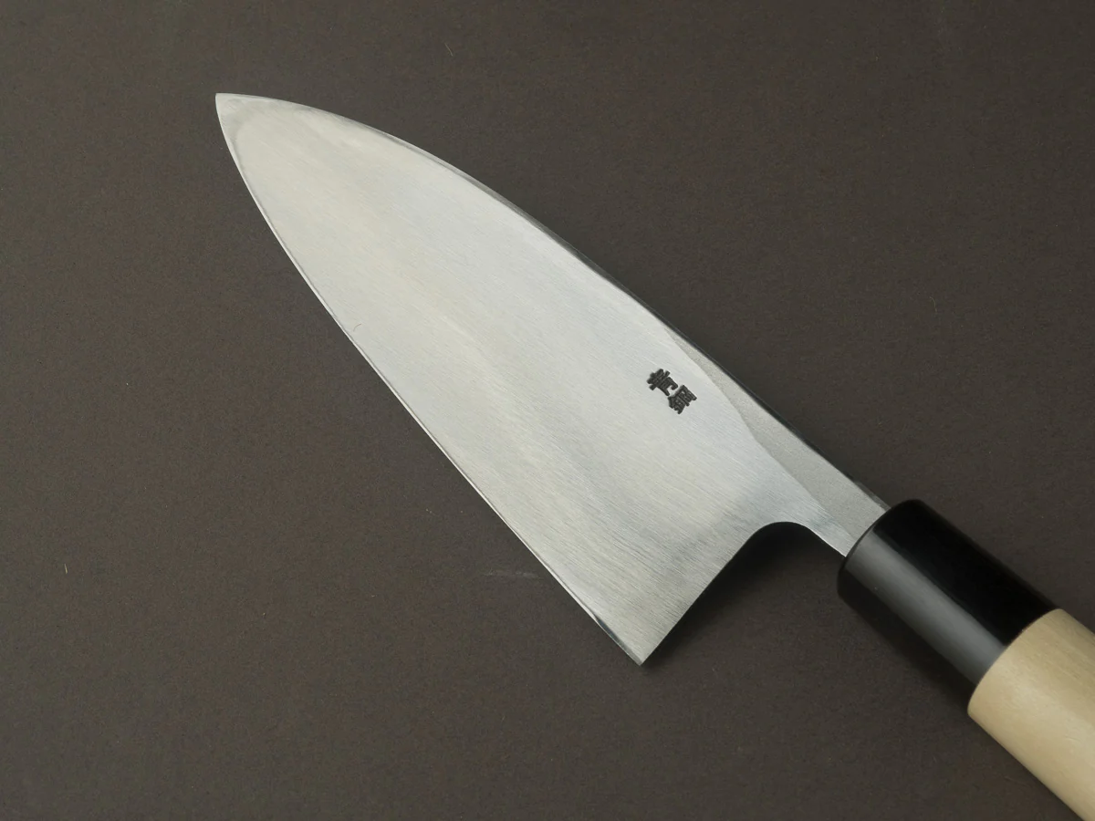 Hitohira - Gorobei - Blue #2 - 150mm Deba - Ho Wood Handle - Image 3
