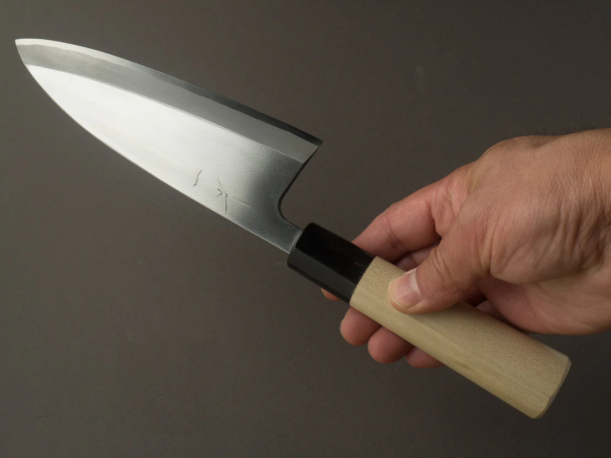 Hitohira - Gorobei - Blue #2 - 150mm Deba - Ho Wood Handle - Image 5