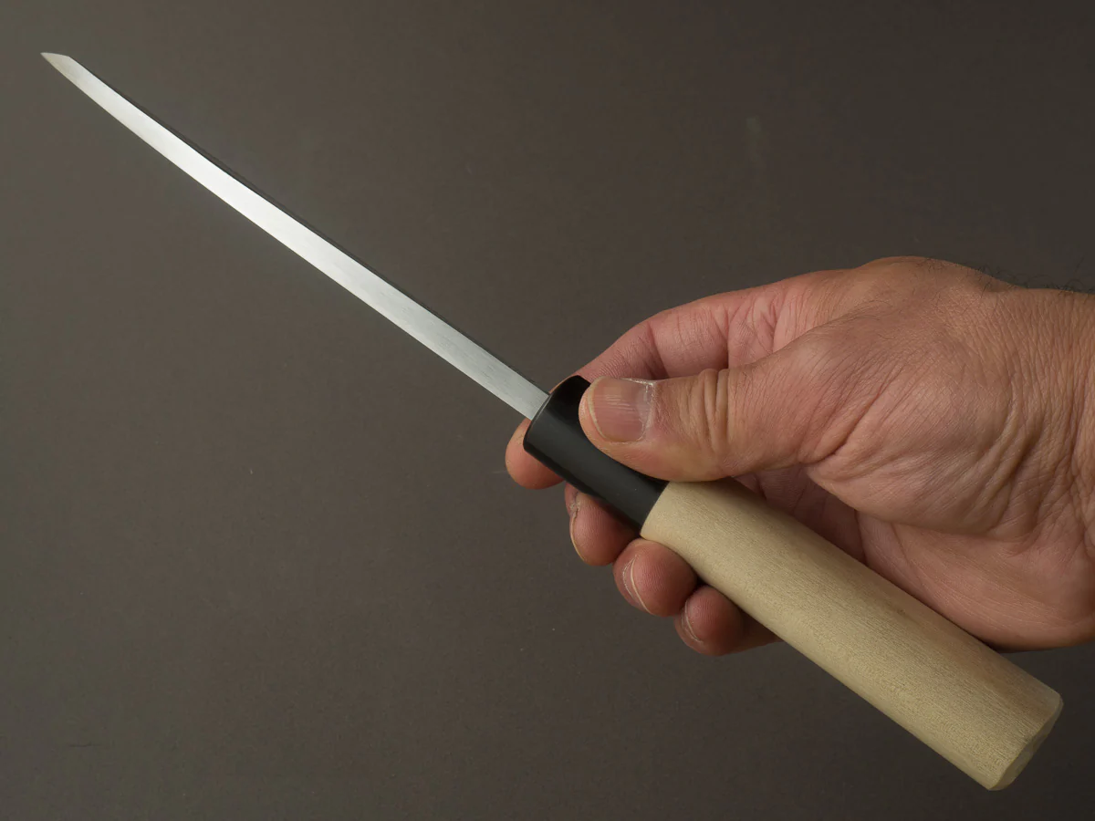 Hitohira - Gorobei - Blue #2 - 150mm Deba - Ho Wood Handle - Image 7