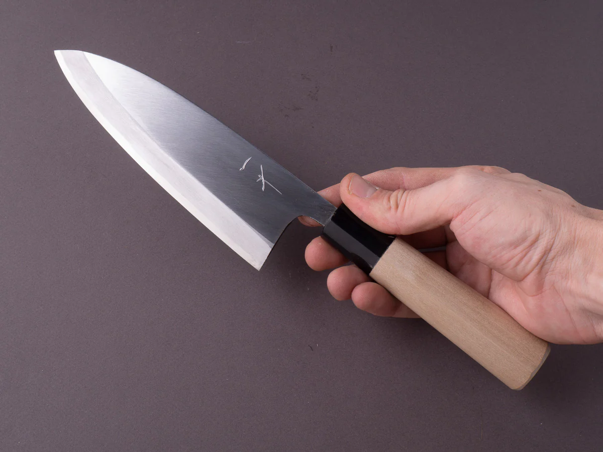 Hitohira - Gorobei - Blue #2 - 165mm Deba - Ho Wood Handle - Left-handed - Image 3