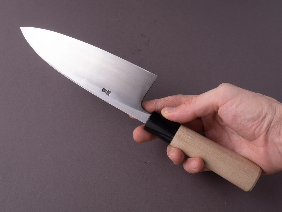 Hitohira - Gorobei - Blue #2 - 165mm Deba - Ho Wood Handle - Left-handed - Image 4
