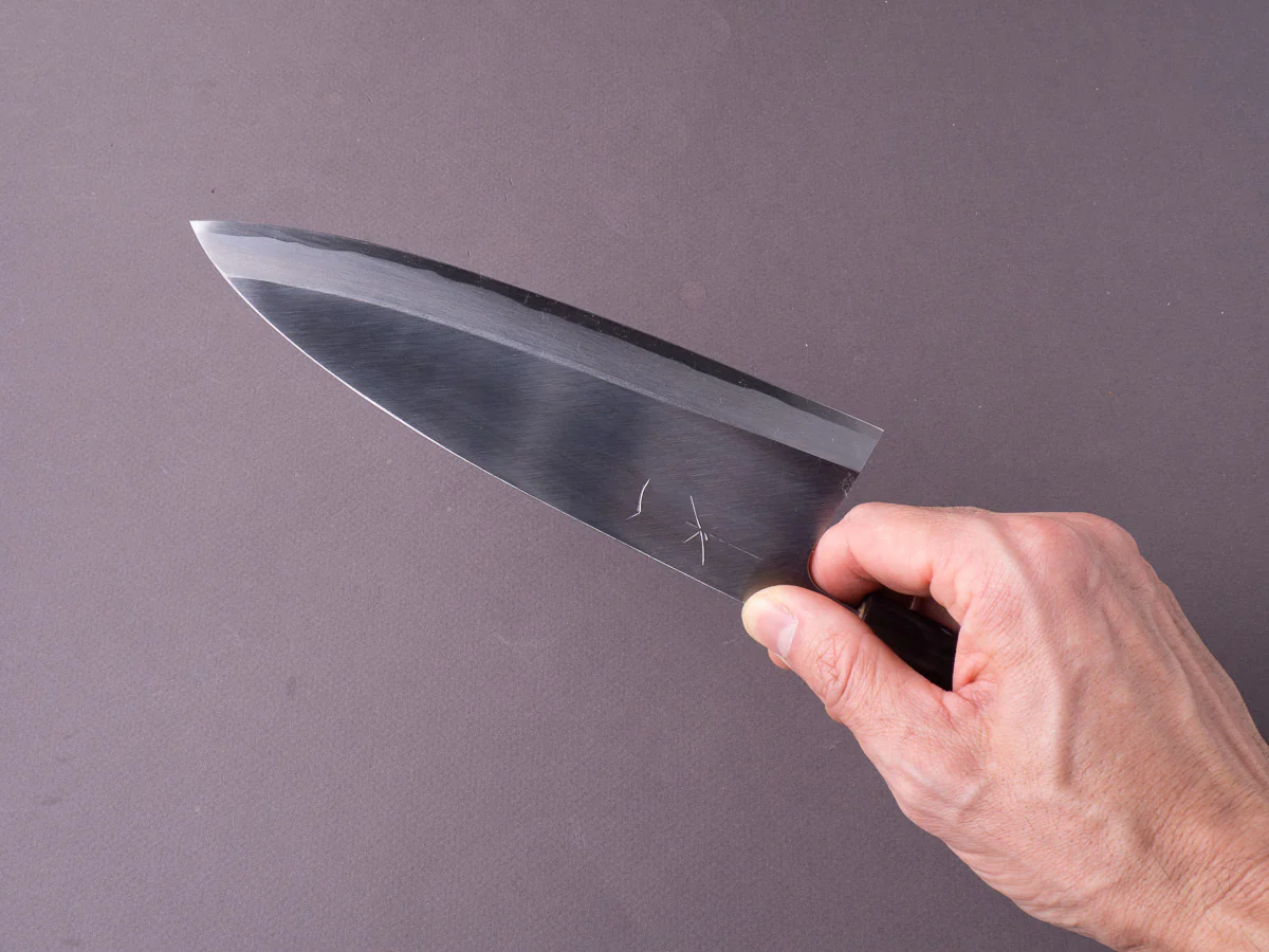Hitohira - Gorobei - Blue #2 - 180mm Deba - Ho Wood Handle - Image 6