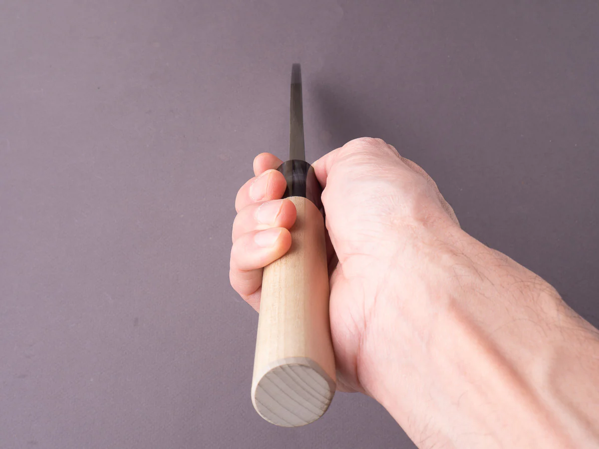 Hitohira - Gorobei - Blue #2 - 180mm Deba - Ho Wood Handle - Image 8