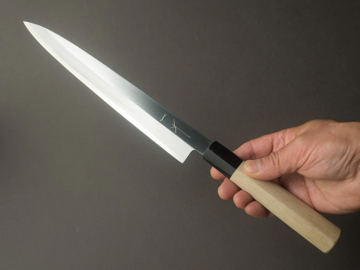 Hitohira - Gorobei - Blue #2 - Left Handed 240mm Yanagiba - Ho Wood Handle - Image 5