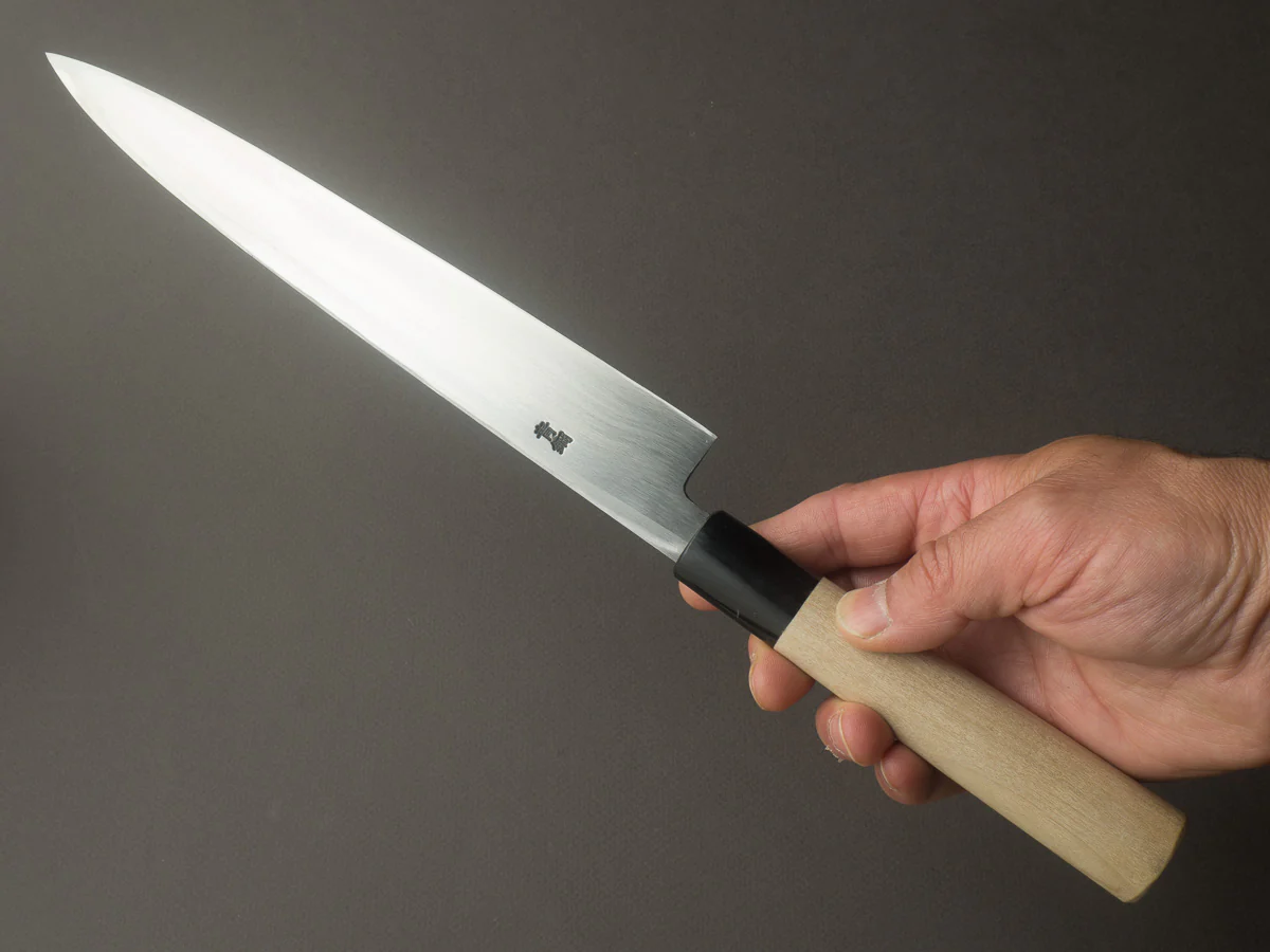 Hitohira - Gorobei - Blue #2 - Left Handed 240mm Yanagiba - Ho Wood Handle - Image 6