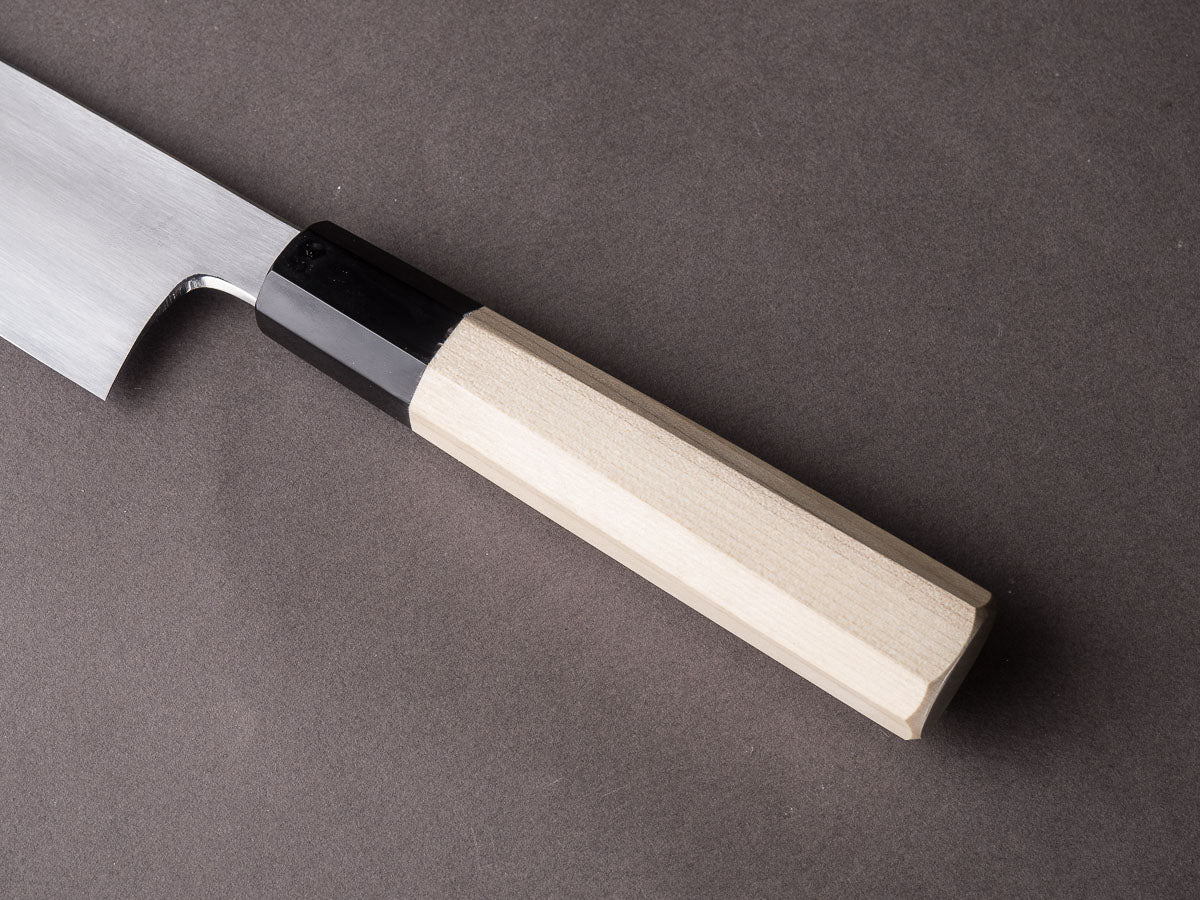 Hitohira - Gorobei x Rikichi - White #2 Kasumi - 165mm Santoku - Ho Wood Handle - Image 5