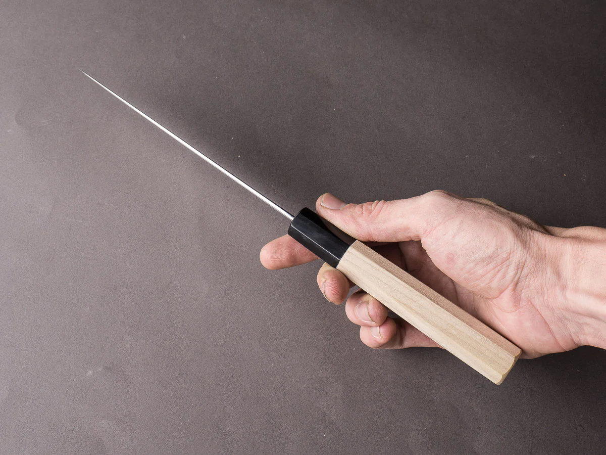 Hitohira - Gorobei x Rikichi - White #2 Kasumi - 165mm Santoku - Ho Wood Handle - Image 8