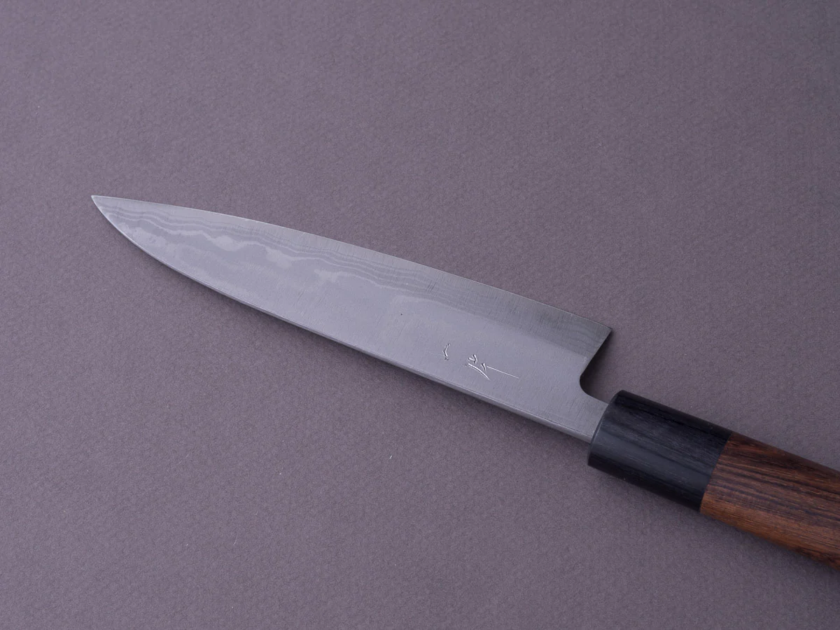 Hitohira - GR - Blue #2 Damascus - 135mm Santoku - Rosewood Handle - Image 2